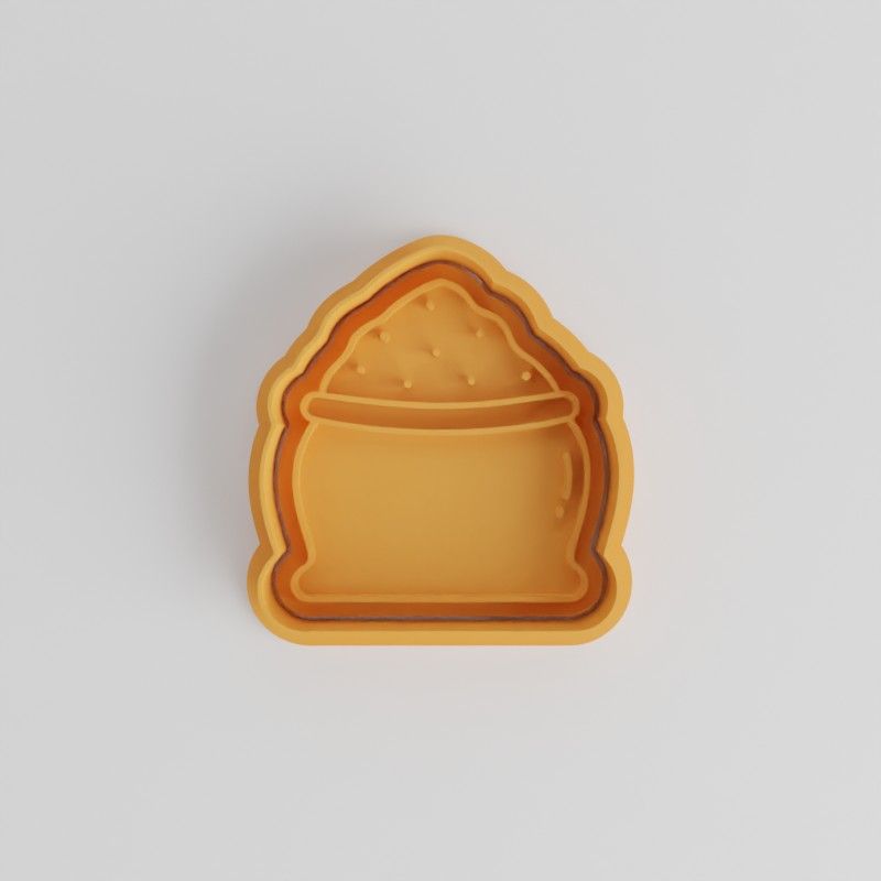Cookie & Fondant Flour Set with Shape Cutter & Stamp - 6-Piece Collection, S/M/L, Baking Supply