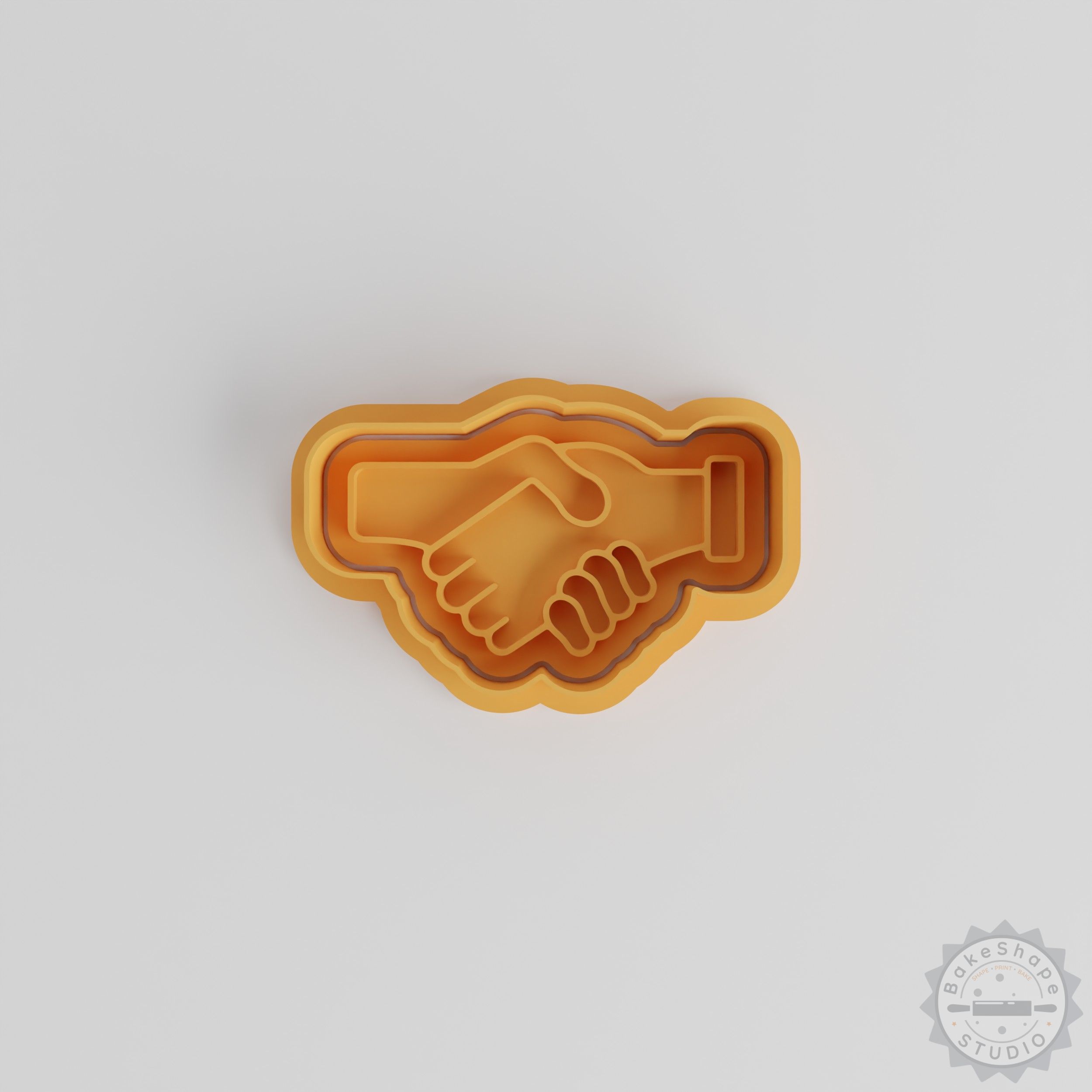 Alien Handshake Cookie Cutter & Stamp Set, 6 Pieces, 3 Sizes, Space Theme Baking Tools