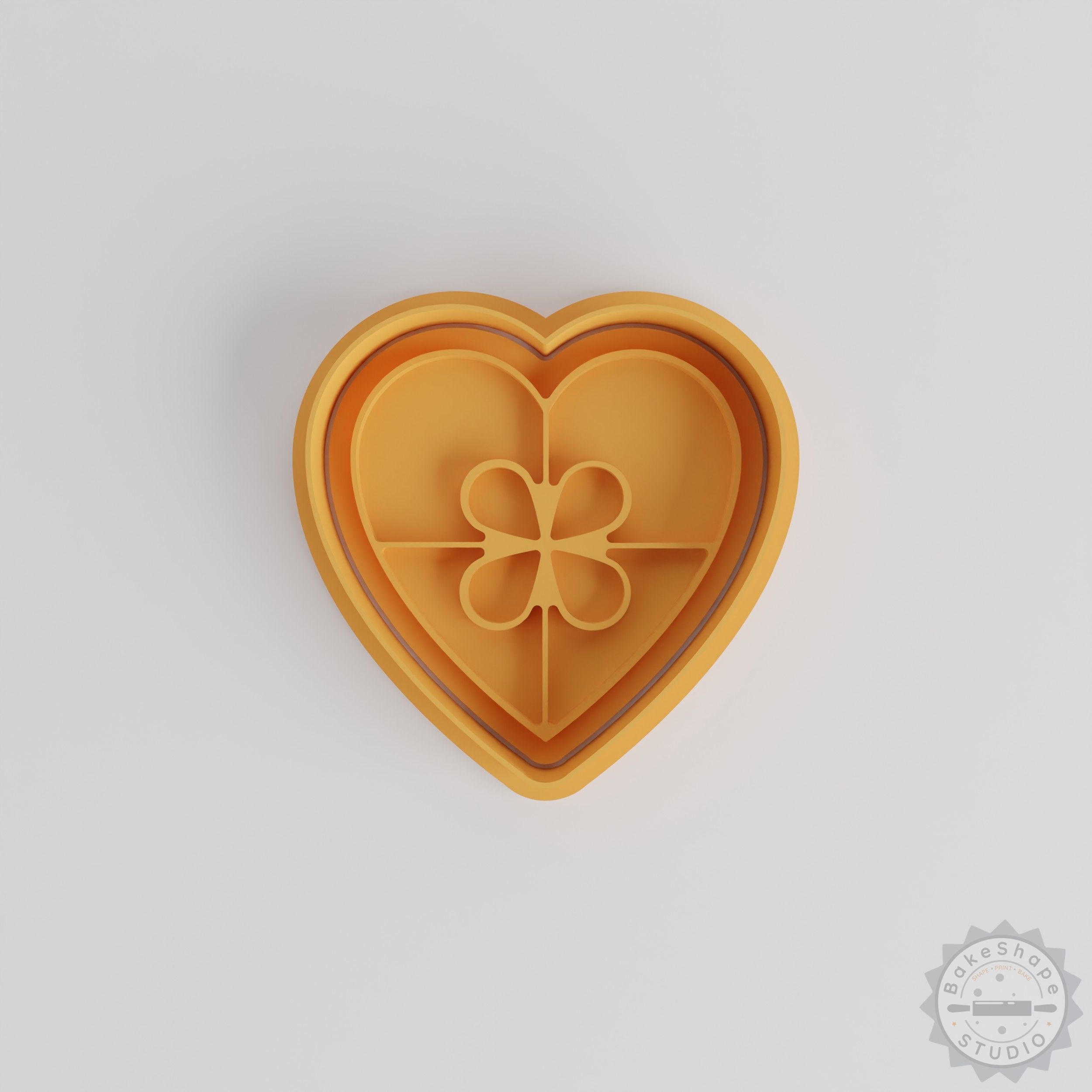 Heart Gift Cookie Cutter Set, 6-Piece Heart Shape Stamps for Cookies, Fondant in S/M/L