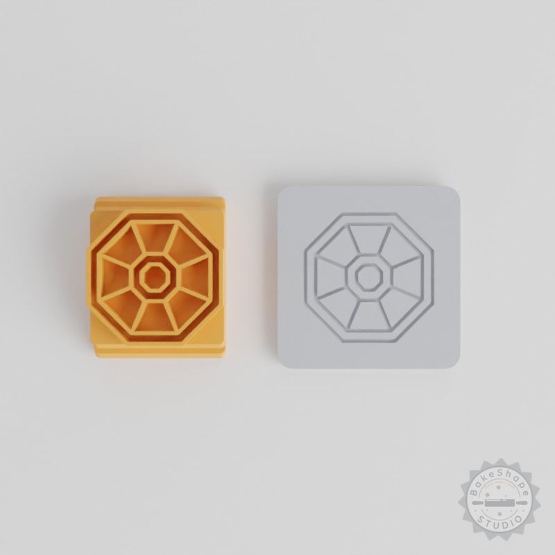 Chinese Calligraphy Style Stamp Tile Set, 5 Motif Sizes for Clay, Cookies, Fondant and More