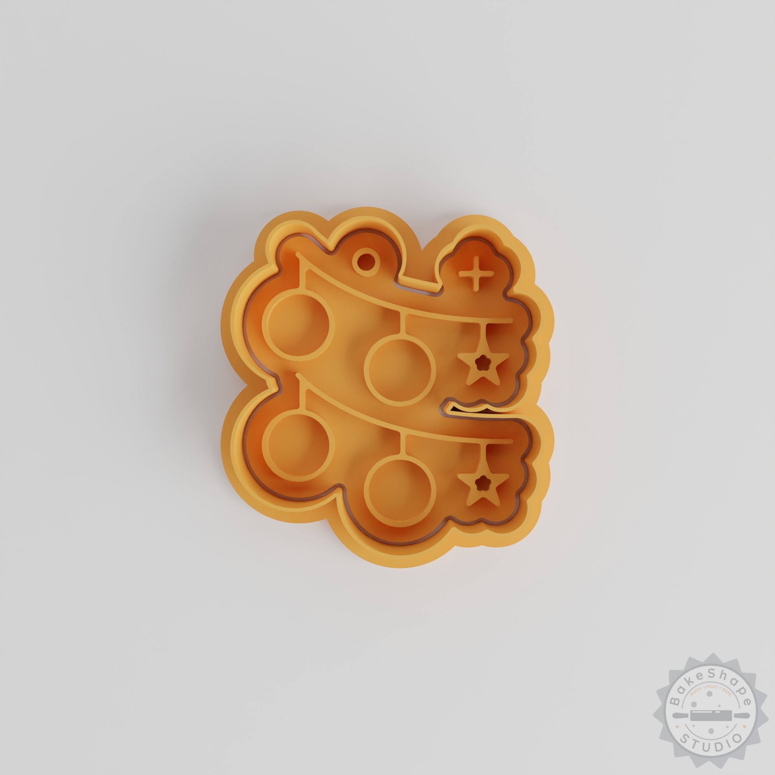 Christmas Light Shape Cutter & Stamp Set, 6-Piece Cookie & Fondant Decorative Tool Kit