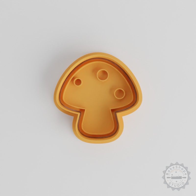 Spotty Mushroom Cookie Cutter & Stamp Set, 6 Pieces, Perfect for Cookies & Fondant