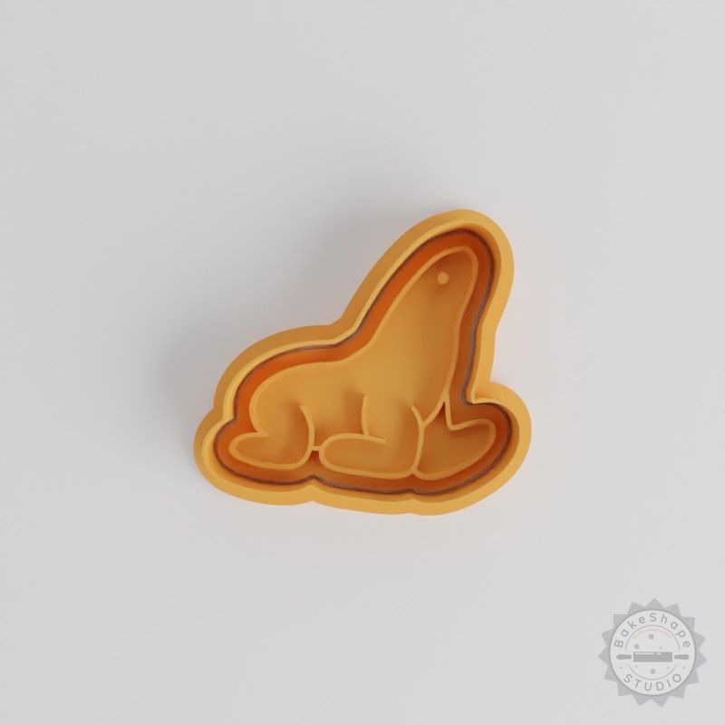 Seals Shape Cutter and Stamp Set, Cookie and Fondant Design Tools, 6-Piece Pack with S/M/L Sizes