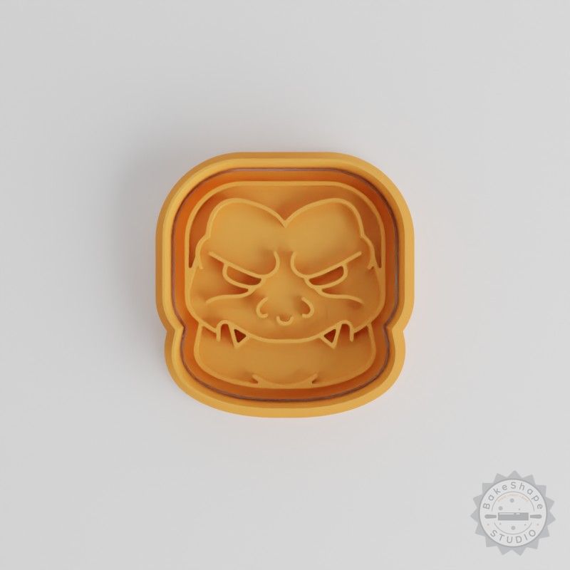Monster Shape Cutter and Stamp Set, Sizes S/M/L, 6-Piece Cookie, Fondant Decorating Bundle