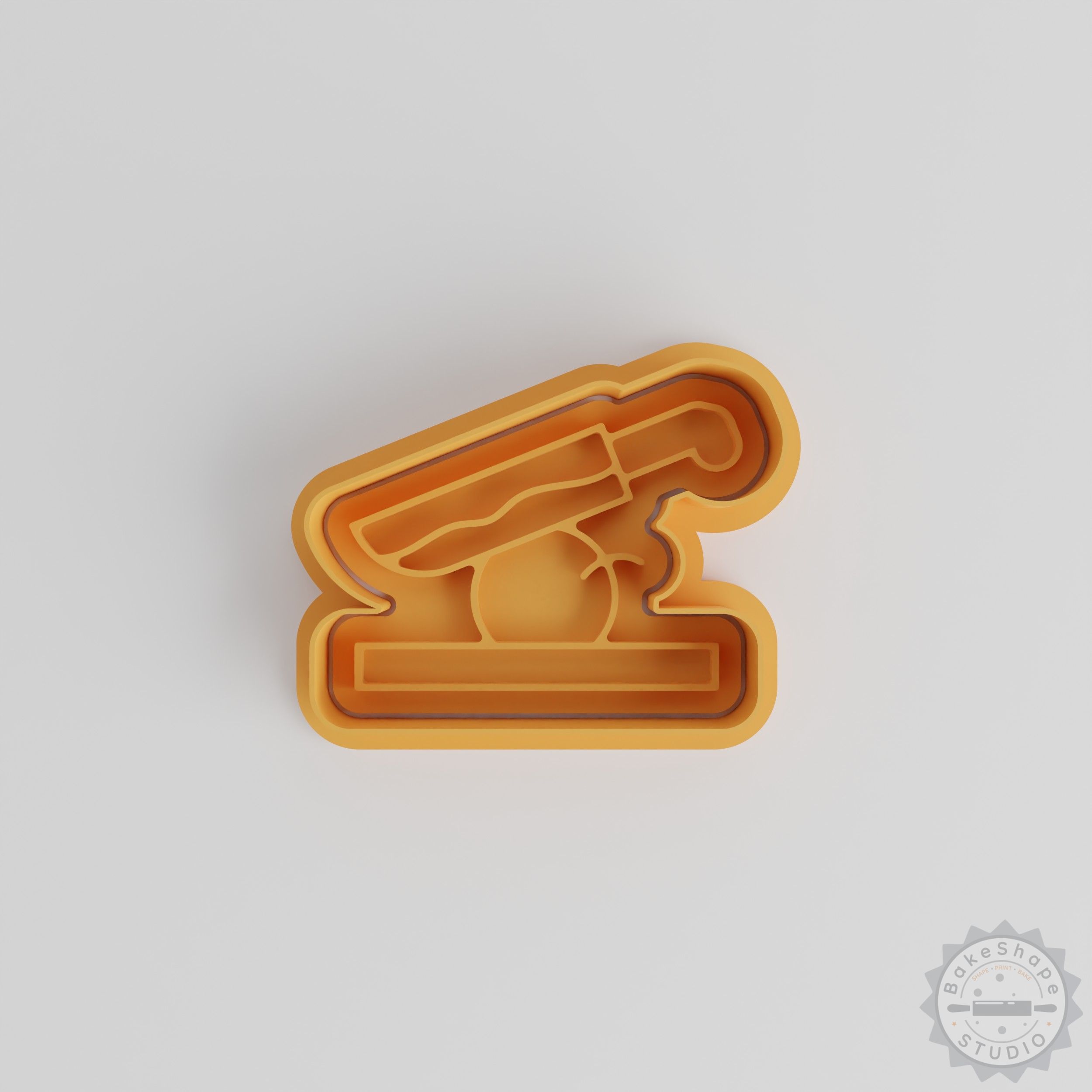 3 Piece Cookie Fondant Cutter Stamp Set, S/M/L, Fruit Kitchen Cooking Prep