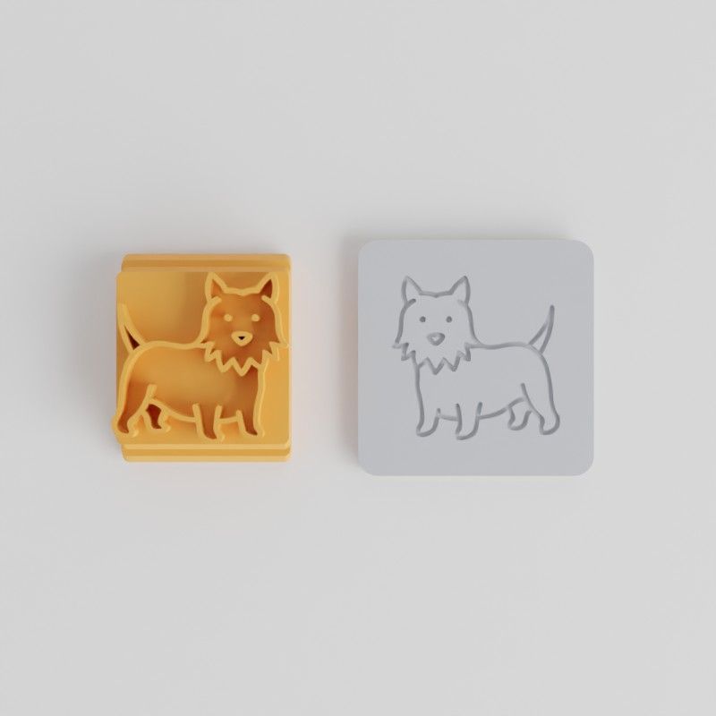 West Highland White Terrier Stamp Set, 5 Sizes for Clay, Cookies, Fondant, Cute Dog Decorations