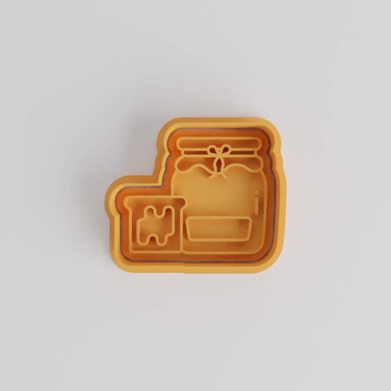 Cookie and Fondant Shape Cutter Set with Jam, Includes Sweet Spread, 6-Piece Preserves Stamp, S/M/L Sizes