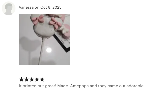 Customer proof for Vanessa