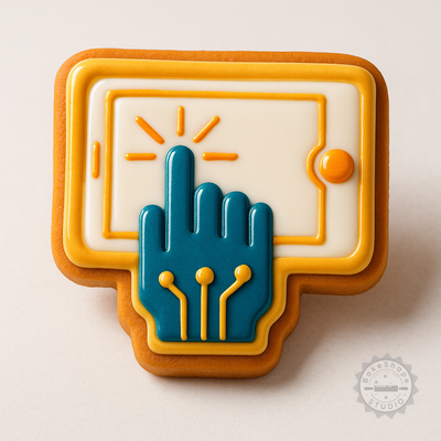 Decorated example 1 of Fire Alarm Shape Cutter and Stamp Set, Perfect for Cookies, Fondant, 6-Piece Collection