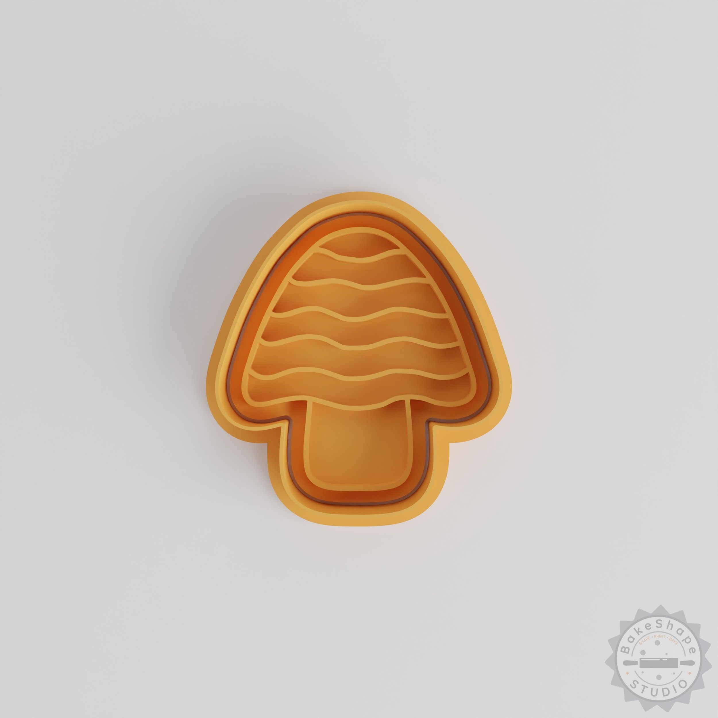 Mushroom Shape Cookie Cutter and Stamp Set, 6 Piece, S/M/L Sizes For Fondant, Toadstool Baking Tools