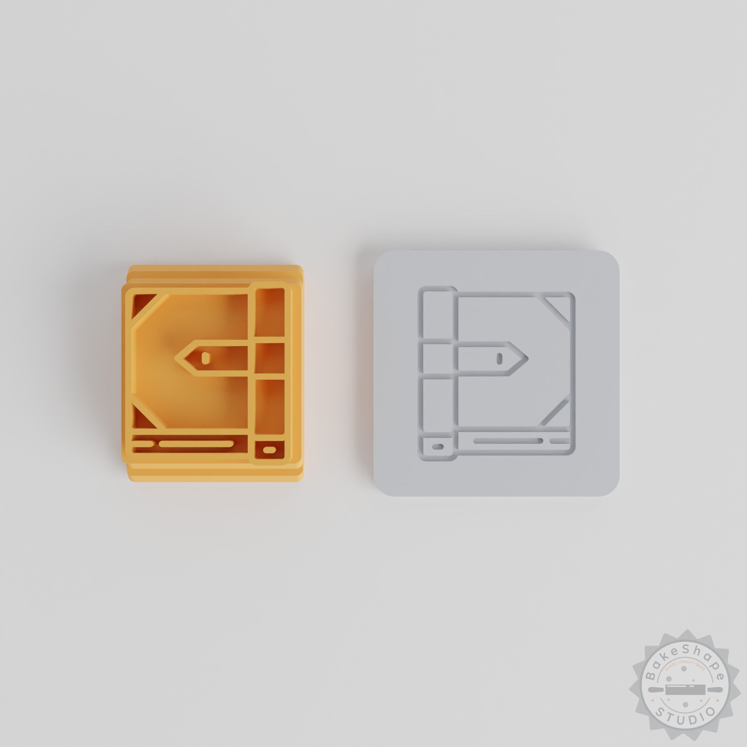 Book Stamp Tile Set for Clay, Cookies & Fondant - 5 Sizes, Single Design