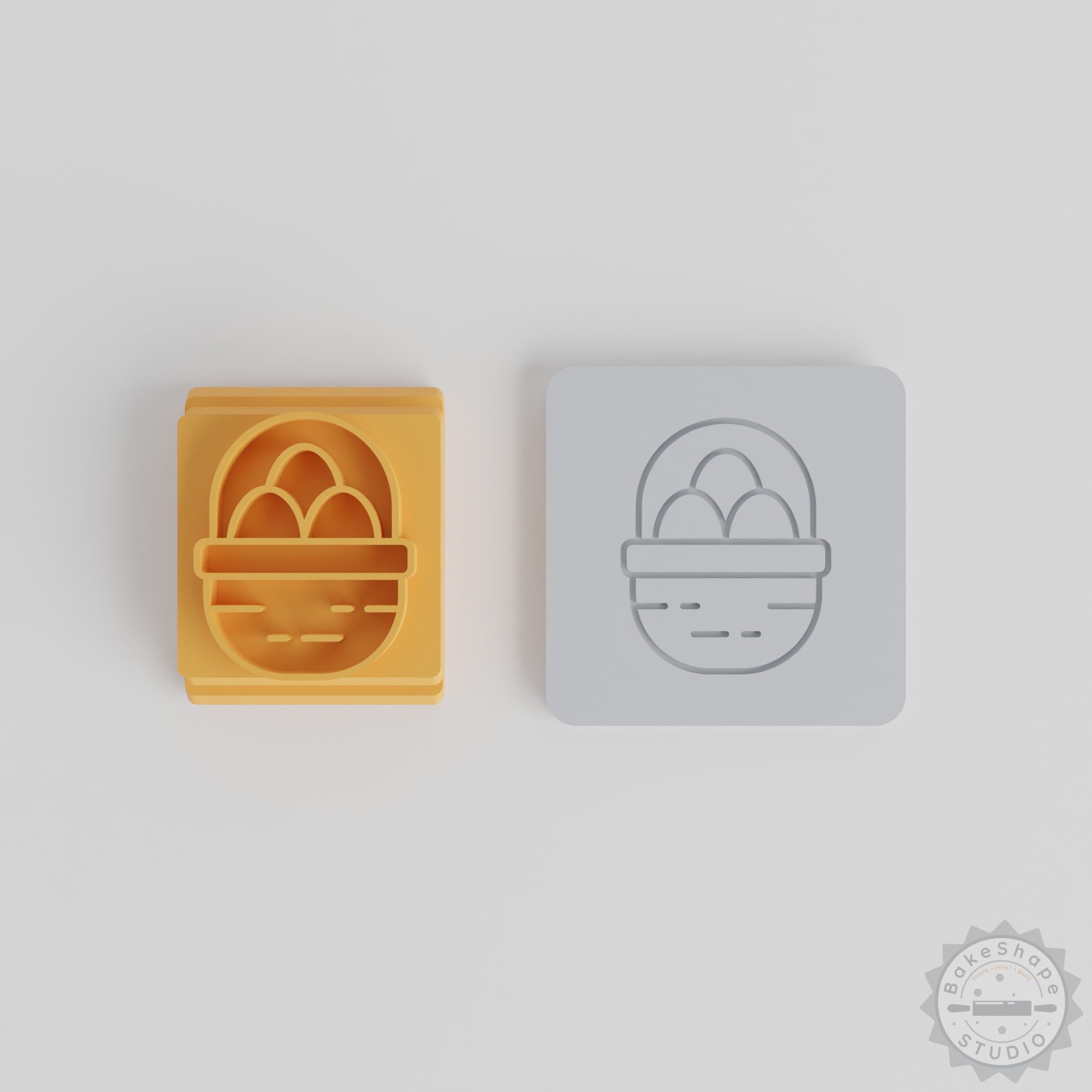 Egg Stamp Tile Set, 5-Piece, Perfect for Clay, Cookie, Fondant Decoration