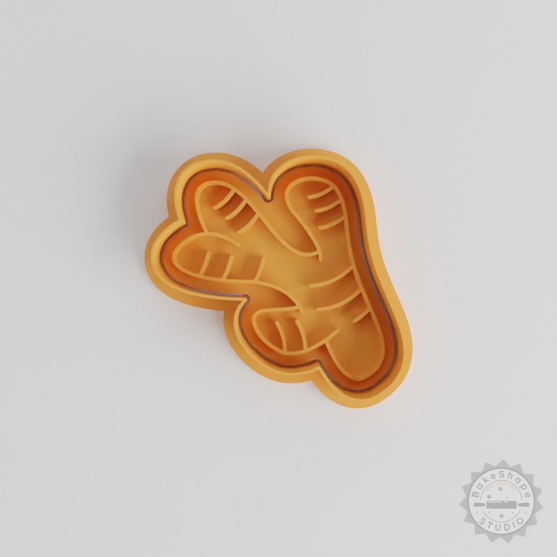 Ginger Shape Cutter & Stamp Set for Cookies and Fondants, 6-Piece Set, Includes S/M/L Sizes