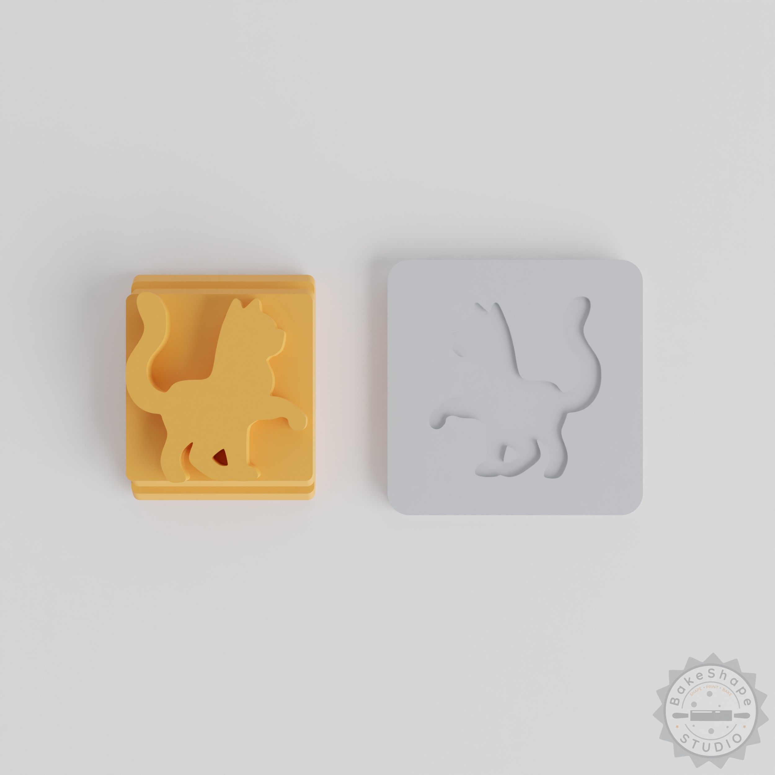 Cat Stamp Tile Set, 5 Motif Sizes (20-40mm), Perfect for Clay, Cookies, Fondant