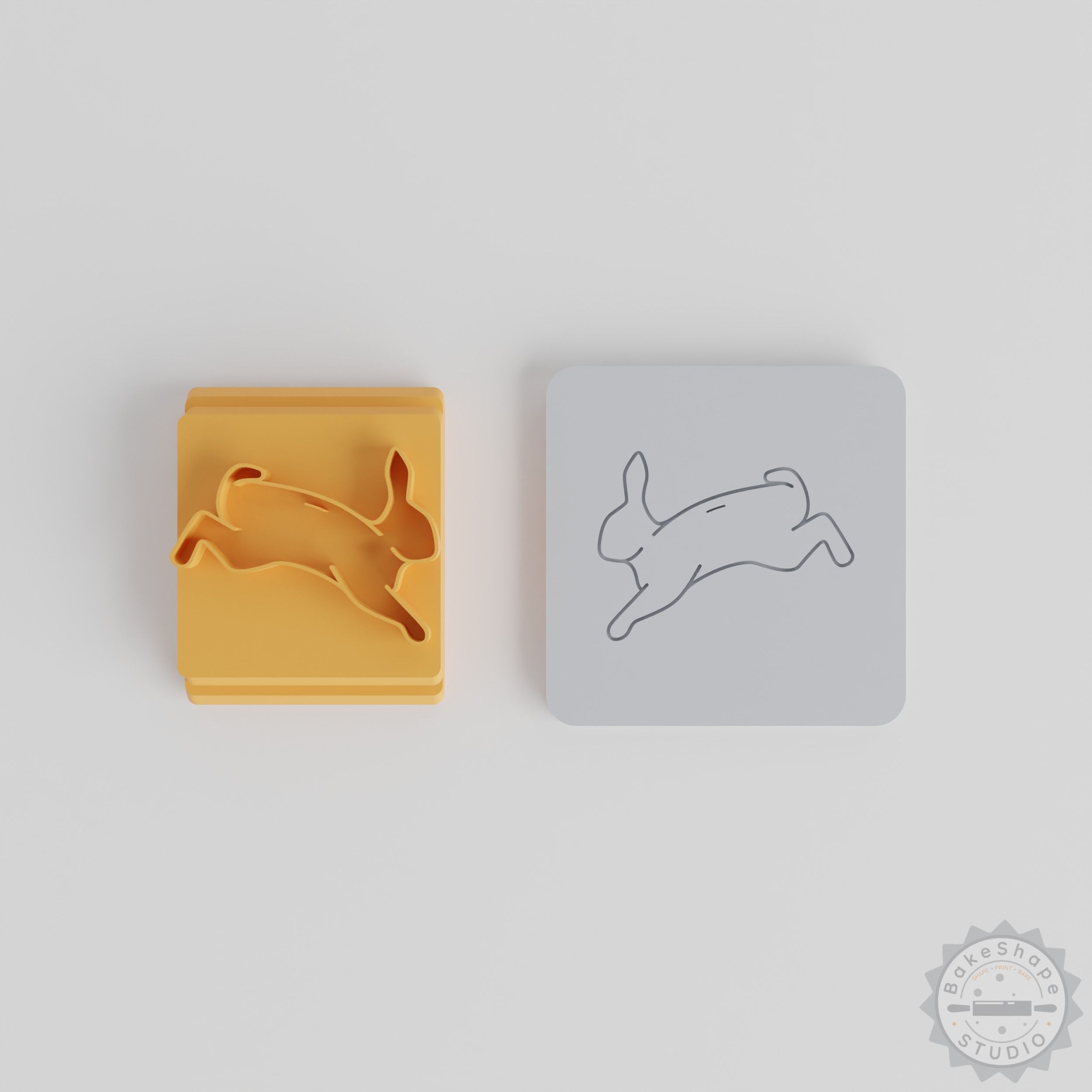 Easter Bunny stamp tile set clay and craft stamps STL with 5 sizes for 3D printing