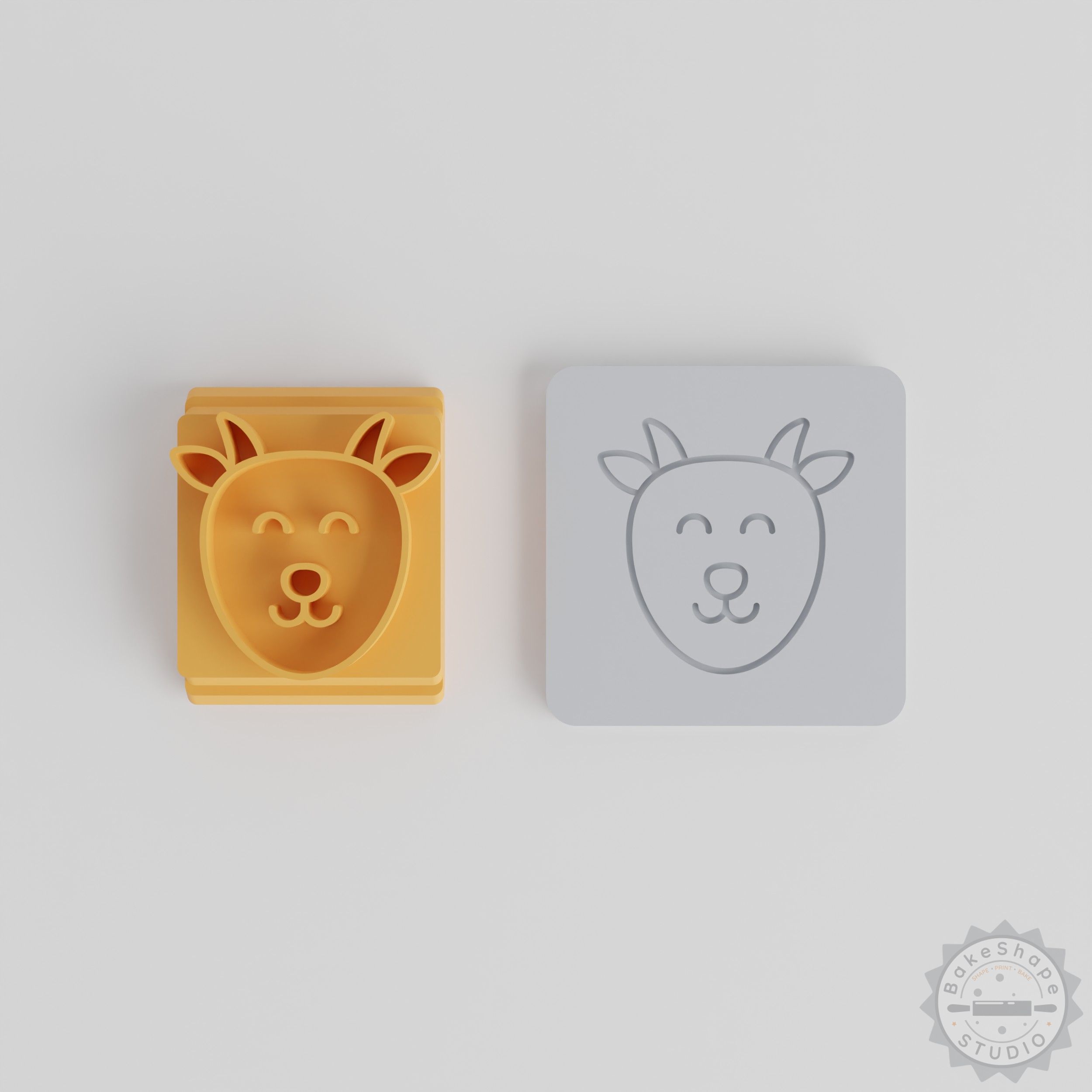 Goat Stamp Tile Set, 5 Sizes, Perfect for Clay, Cookies, Fondant Molds, Farm Animal Motif