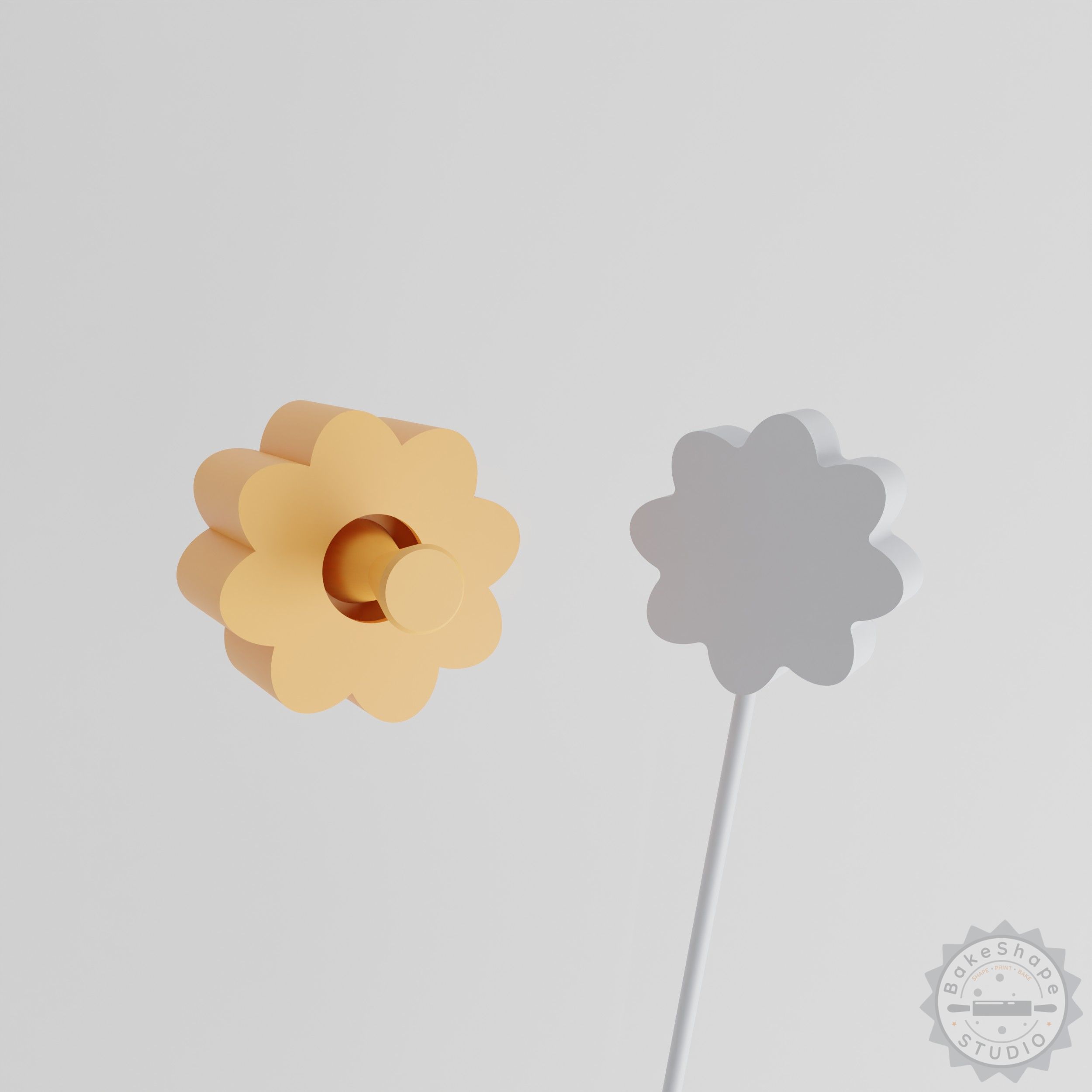 Flower Cake Pop Mold Set, Floral Design, 2-Piece Baking Tool for Spring-Themed Treats