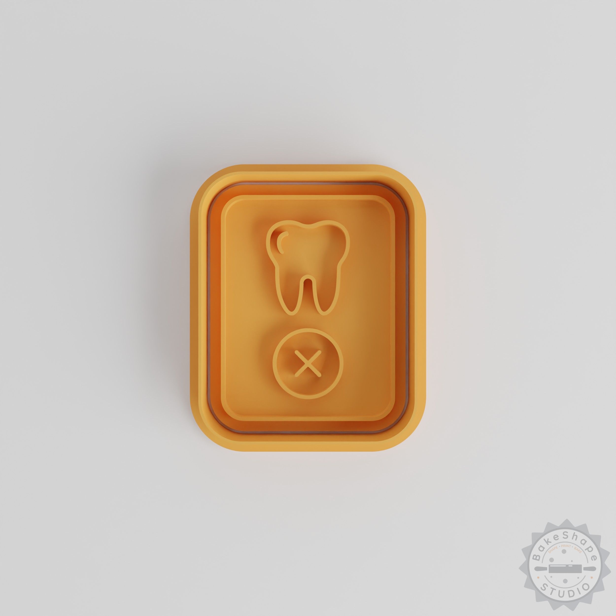 Dental Cookie Cutter & Stamp Set, 6 Pieces, Perfect for Cookies & Fondant, Includes S/M/L Sizes for Baking and Decorating