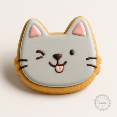 Decorated example 1 of Naughty Cookie Cutter Set, Shape & Stamp, 6-Piece, S/M/L, for Fondant & Cookies