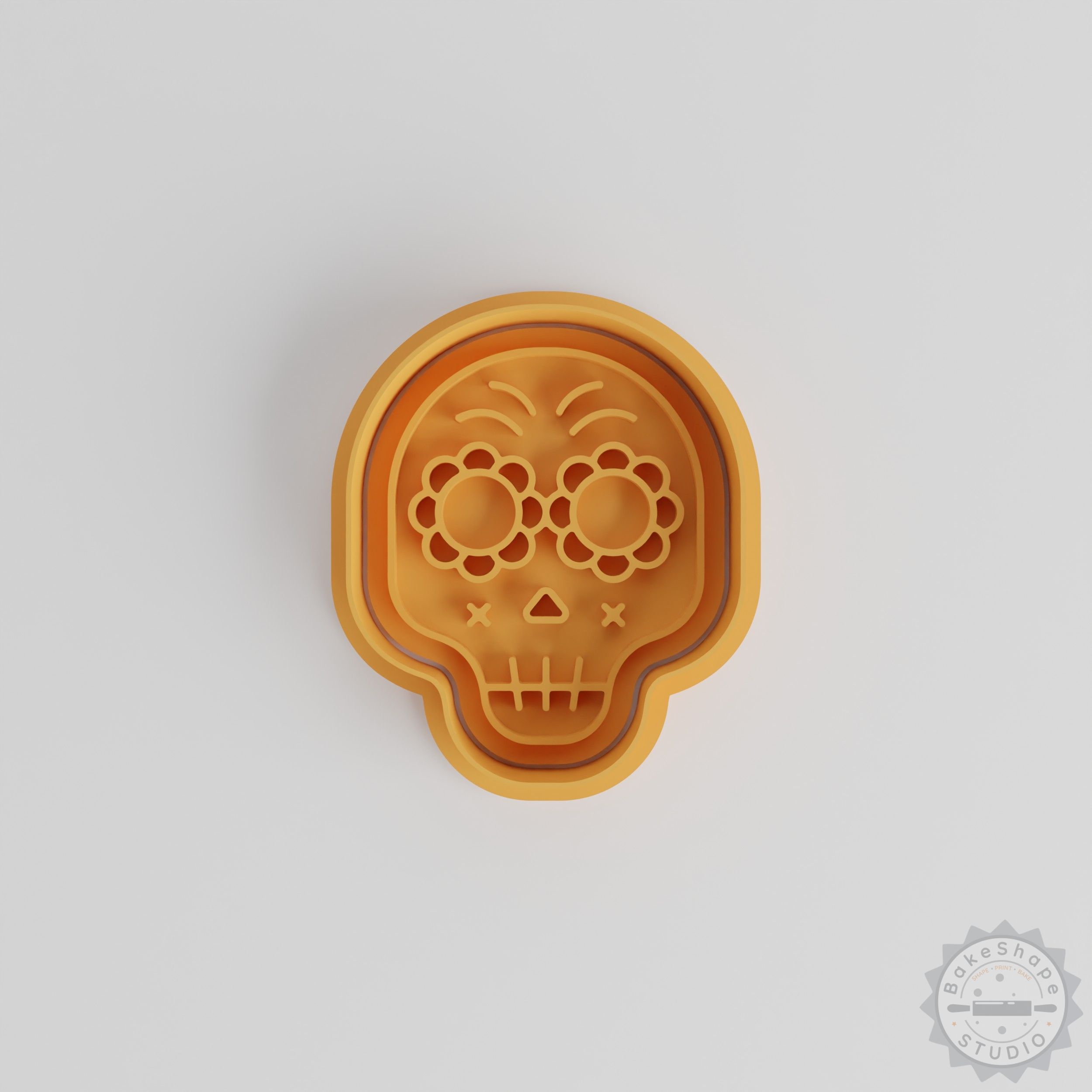 Skull Cookie Cutter Set, Shape Cutter and Stamp for Cookies and Fondant, 6-Piece, Day of the Dead Designs