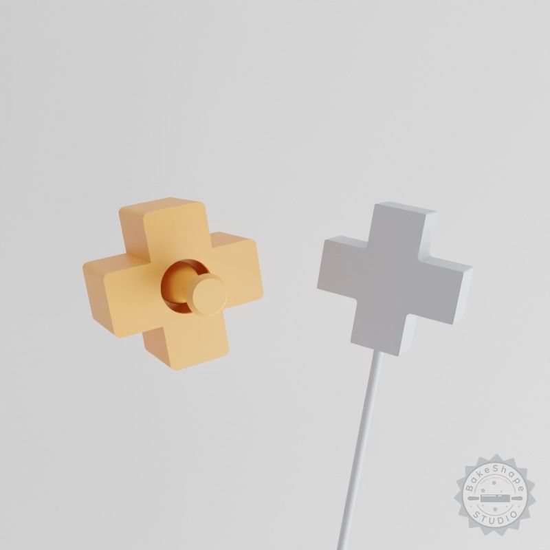 Cross Cake Pop Mold, 2-Piece Set, Geometric Cross Shape, Baking Accessory