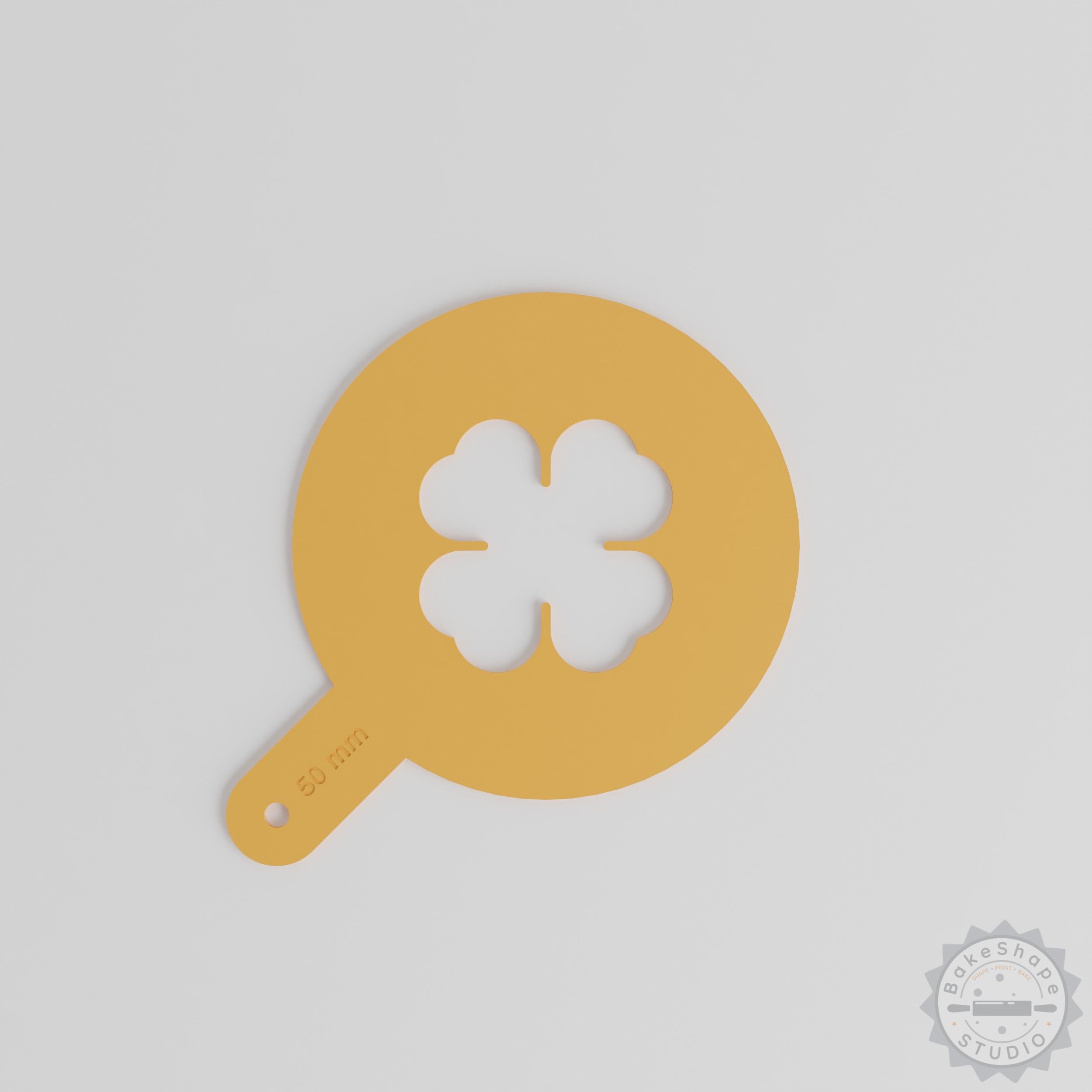 Clover Art Stencil Set, 5 Size Motif for Latte, Decor, Painting with Powdered Sugar, Cocoa, Glitter