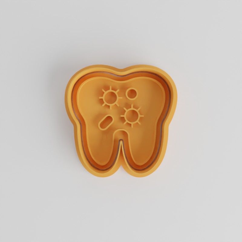 Dental Bacteria Cookie Cutters Set, 6-Piece, S/M/L, Perfect for Cookies and Fondant, Oral Hygiene Theme