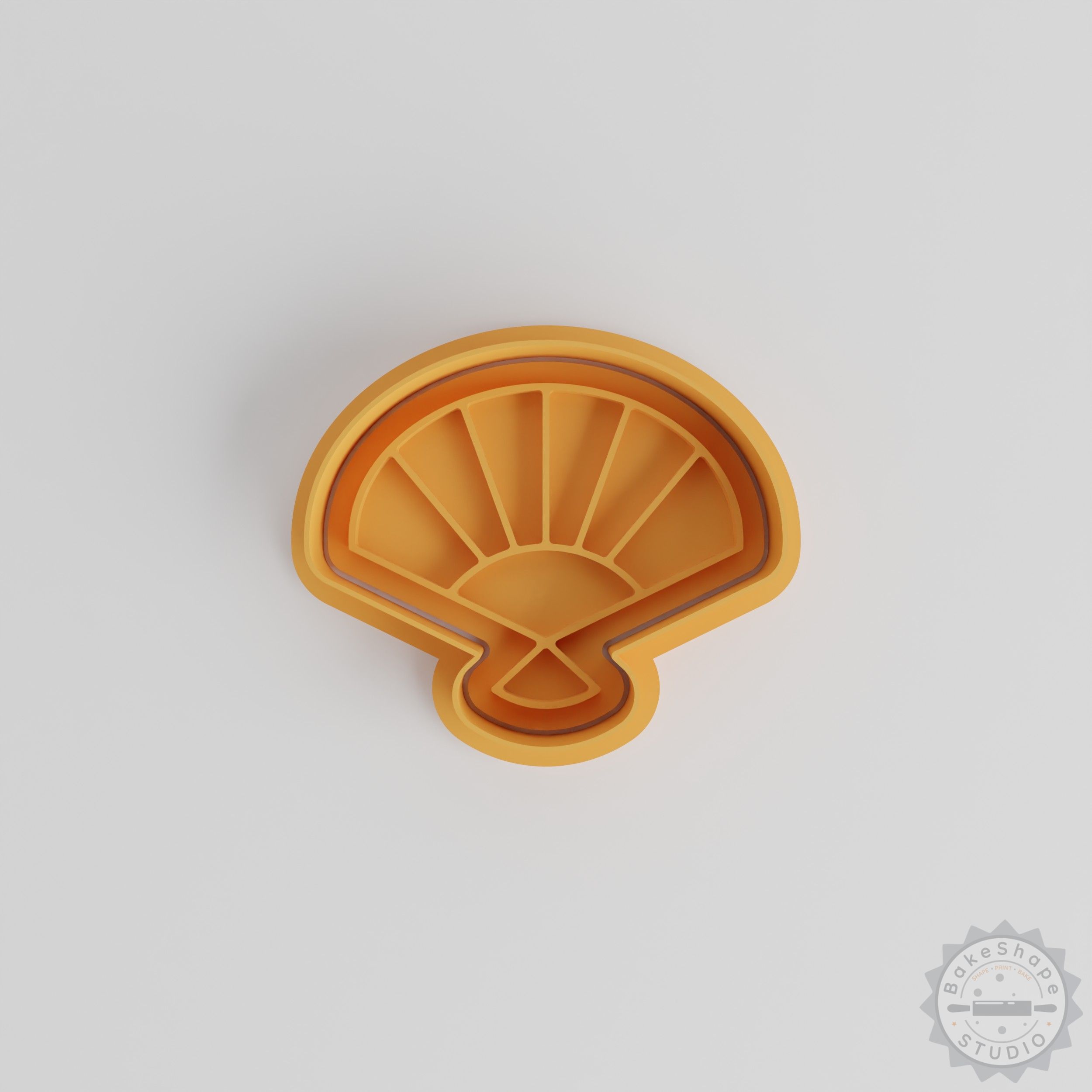 Chinese Fan Cookie Cutter and Stamp Set, 6-Piece, S/M/L, Perfect for Cookies and Fondant