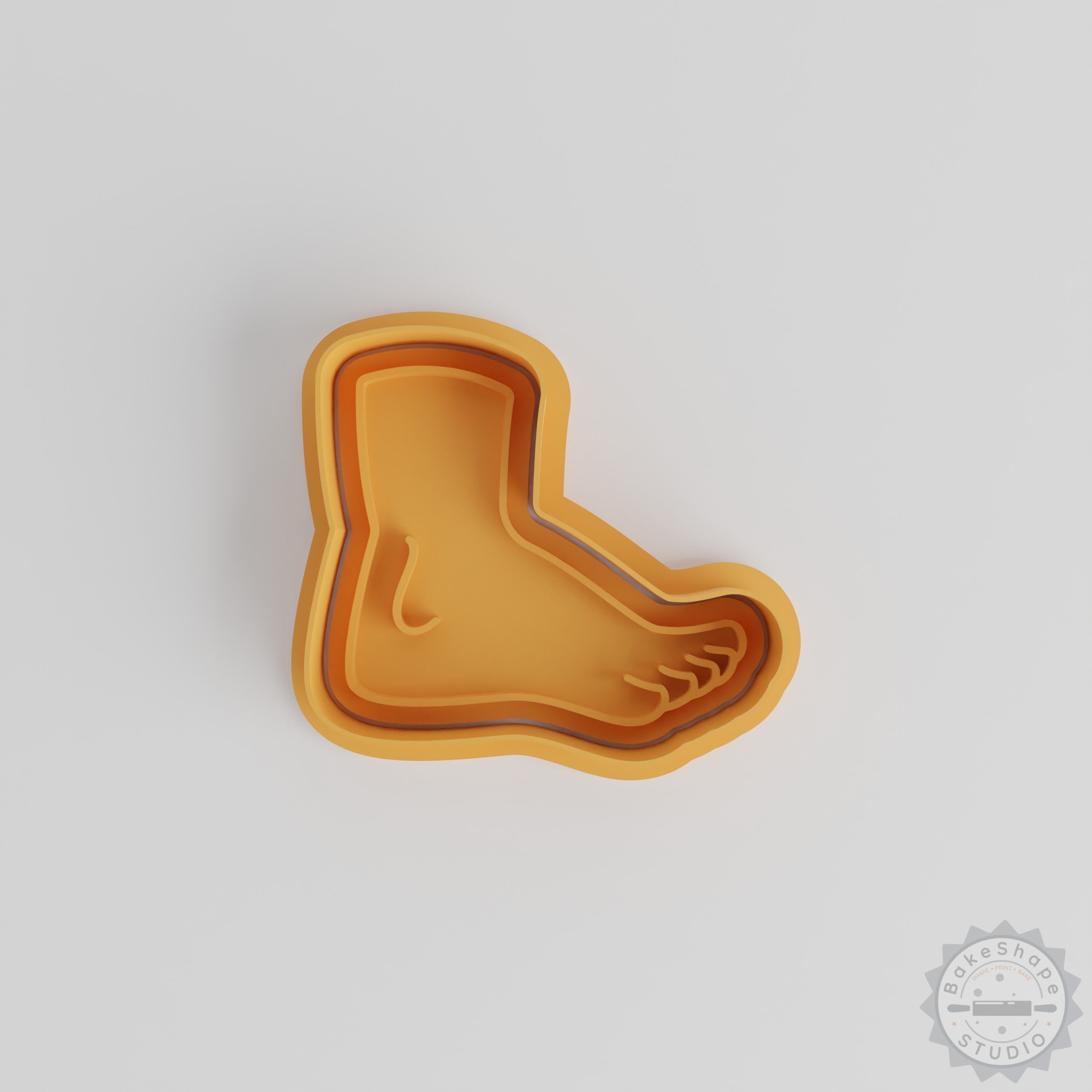 Foot Shape Cookie Cutter and Stamp Set, 6-Piece, S/M/L Sizes for Fondant