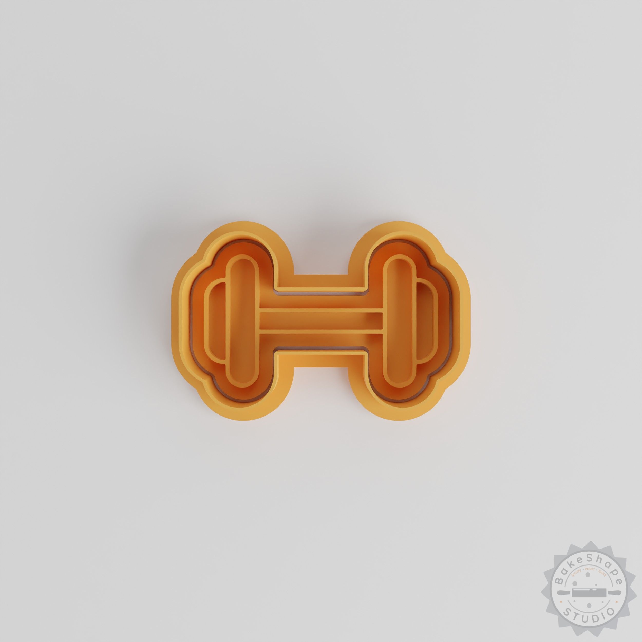Dumbbell Shape Cutter and Stamp Set, 6-Piece Cookie and Fondant Shaper, Small/Medium/Large Sizes