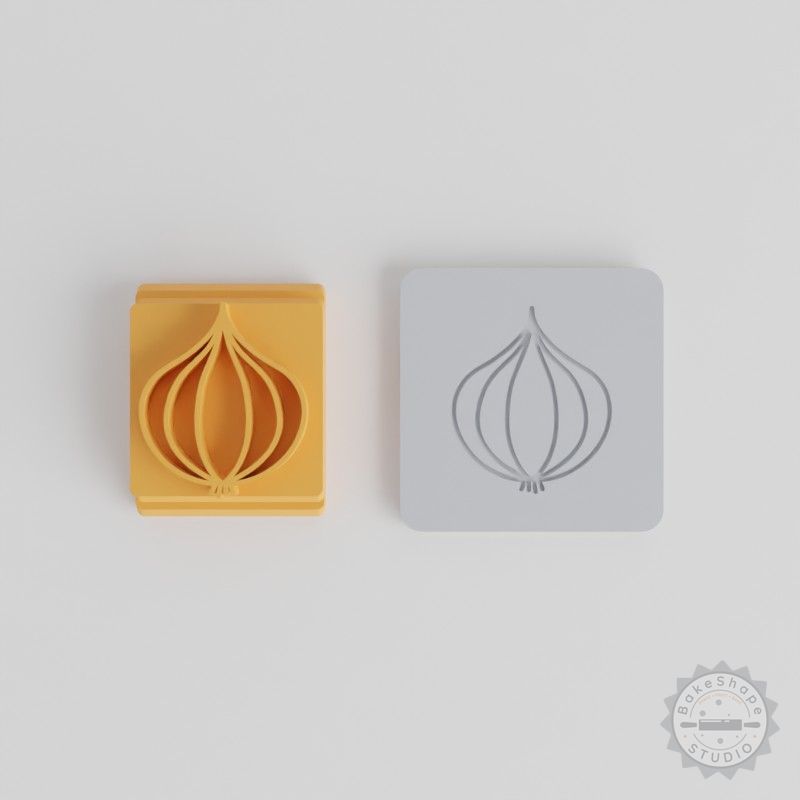 Onion Stamp Tile Set, 5 Motif Sizes for Clay, Cookies, Fondant - Perfect for Crafting and Baking