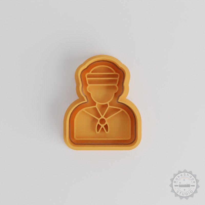 Sailor Cookie Cutter & Stamp Set, 6-Piece, Perfect for Fondant, Ocean-Themed Baking, Marine Person Shapes