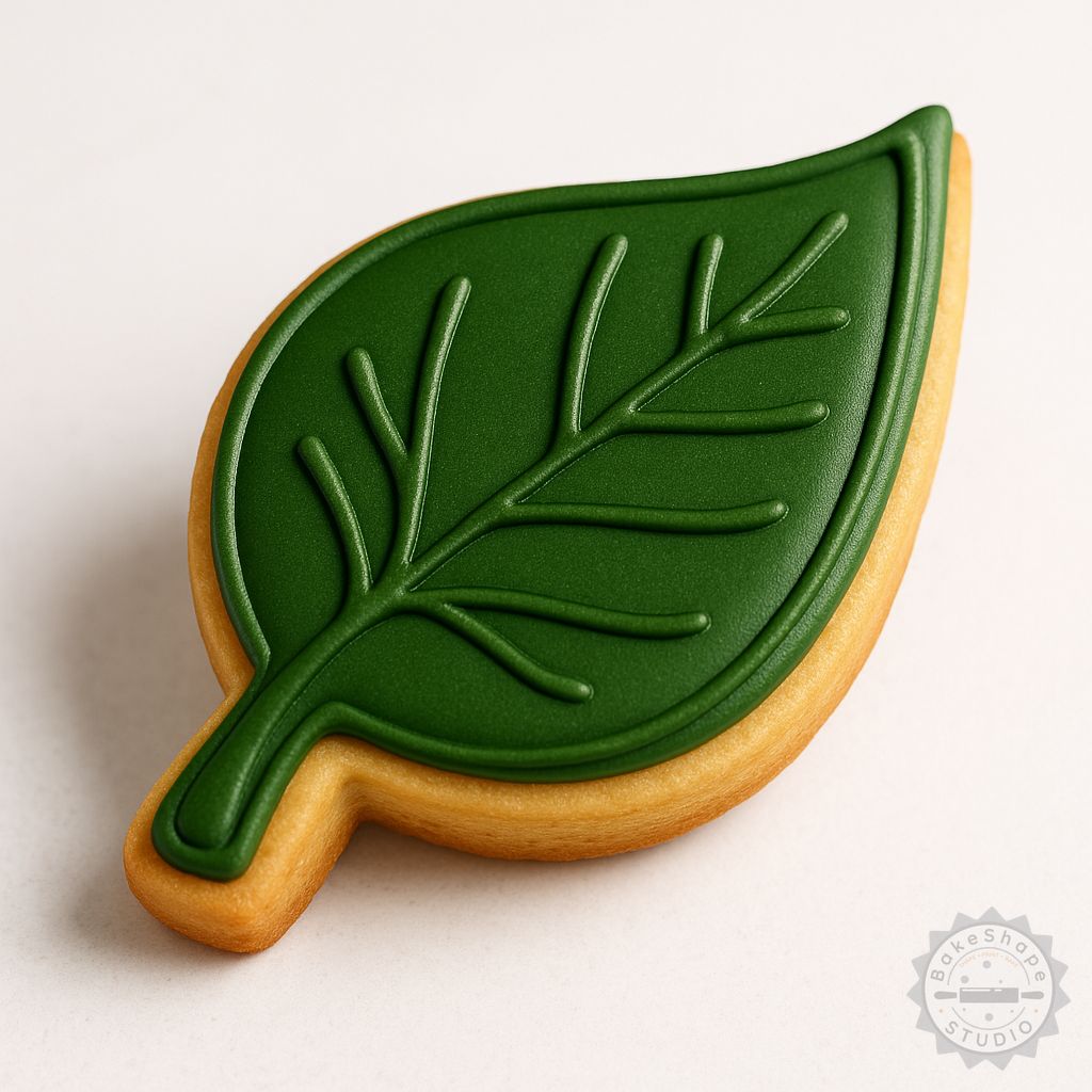 Leaf cookie cutter and stamp set STL for 3D printing featuring small, medium, and large nature leaf shapes