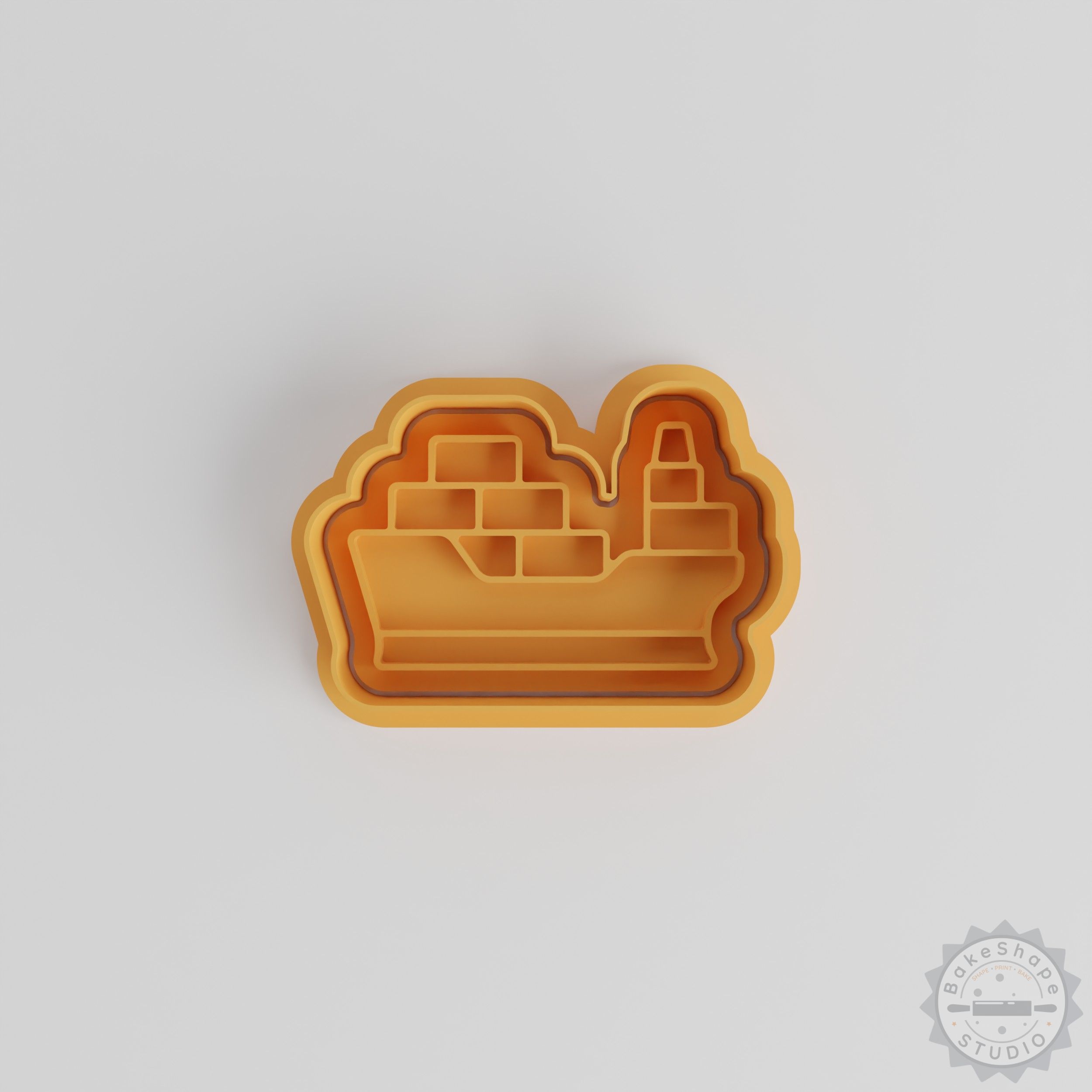 Cargo Ship Cookie Cutter and Stamp Set, Perfect for Cookies and Fondant, Includes 6 Pieces in Assorted Sizes