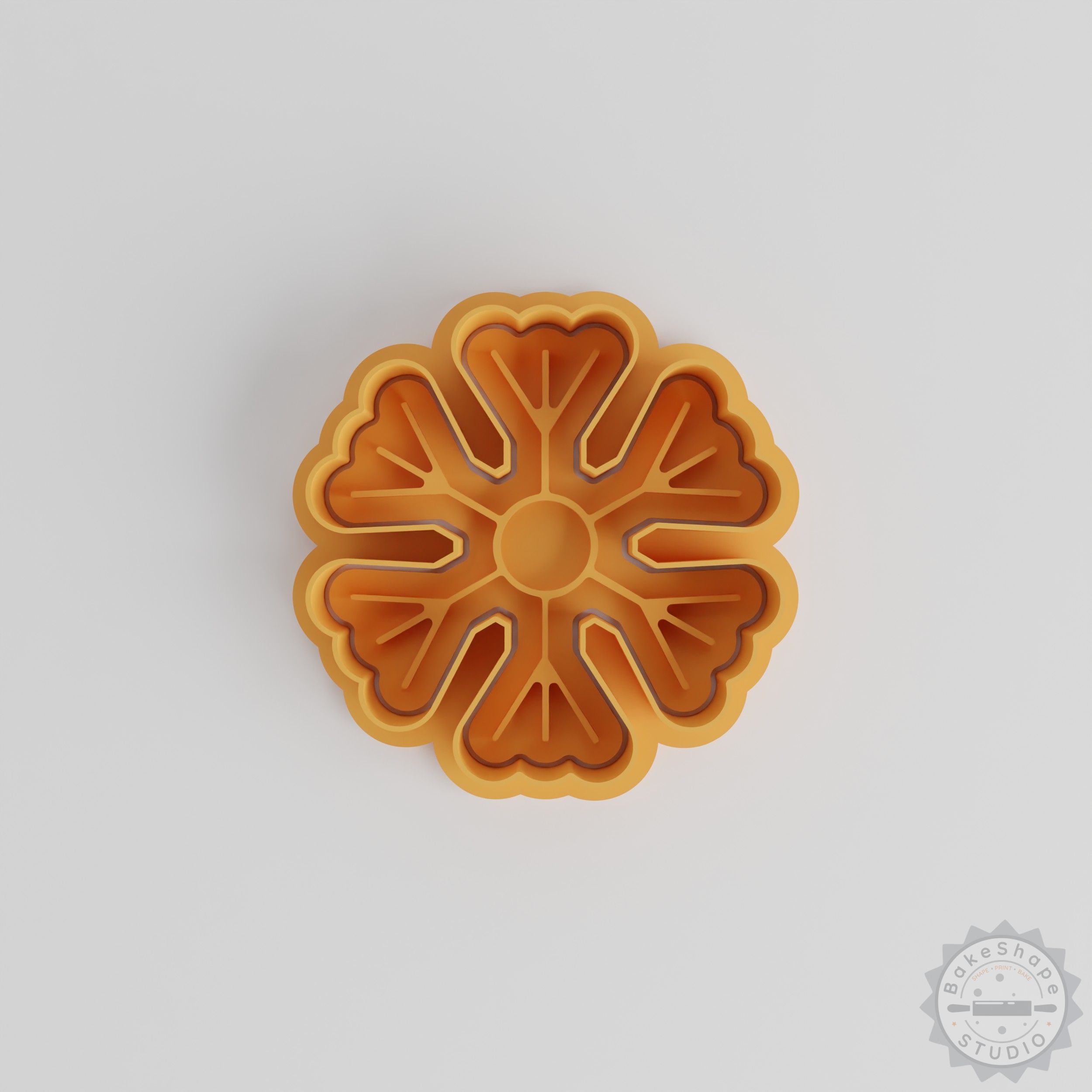 Snowflake Cookie Cutter and Stamp Set, Winter Frost, 6 Piece Collection, S/M/L Sizes, Christmas Baking Tool