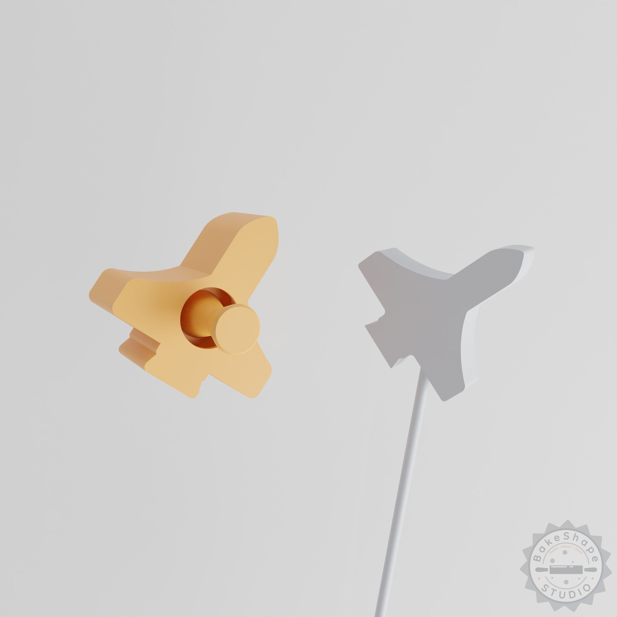 Space Shuttle Cake Pop Mold, 2-Piece Set, Spacecraft Design