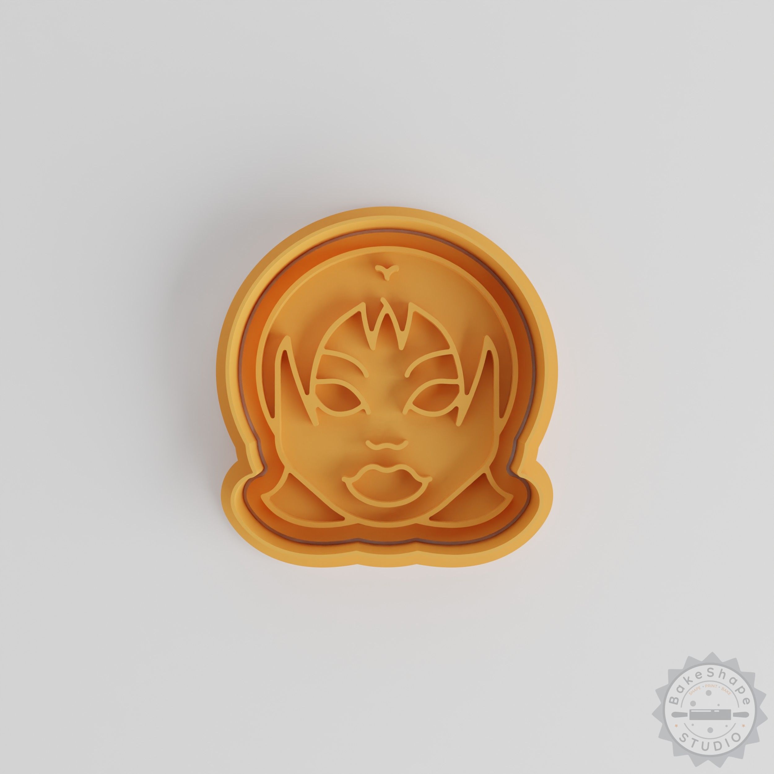 Demon Girl Cookie Cutter and Stamp Set, 6-Piece, Halloween, Horror, Fondant