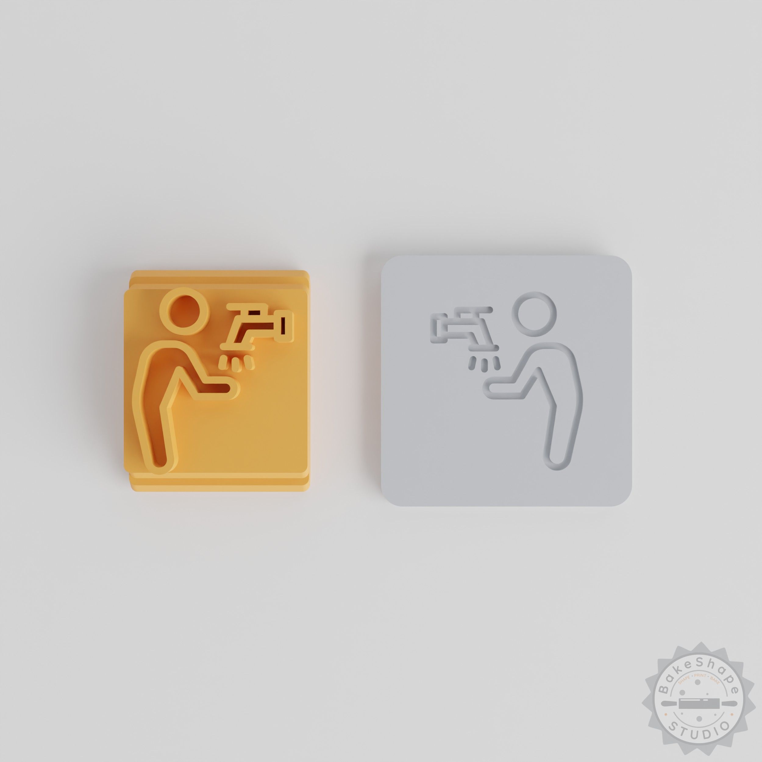 Wudhu stamp tile set clay and craft stamps STL with five sizes for 3D printing and decorating