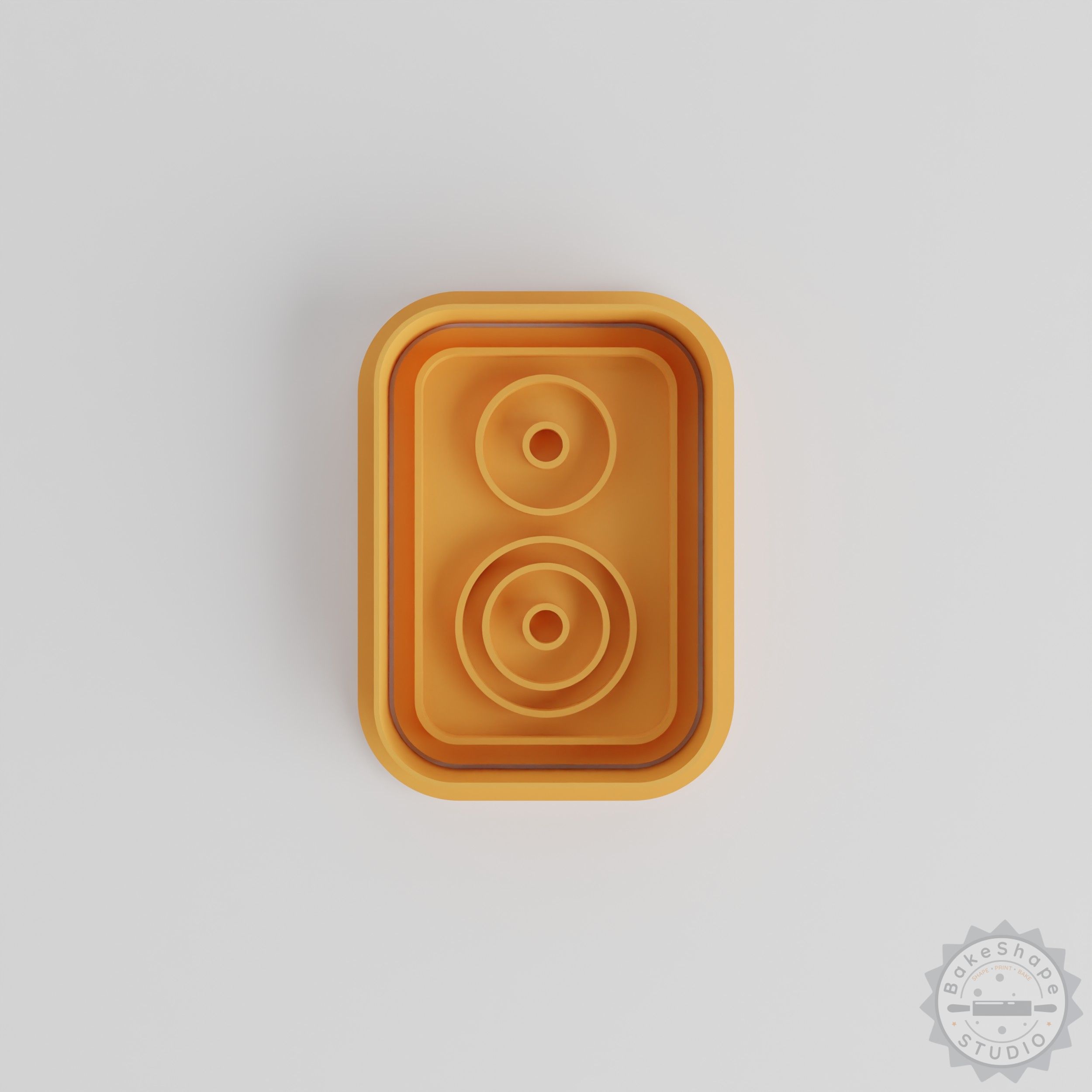 Music Speaker Shape Cutter & Stamp Set, Perfect for Cookies & Fondant, 6 Piece, 3 Sizes, S/M/L