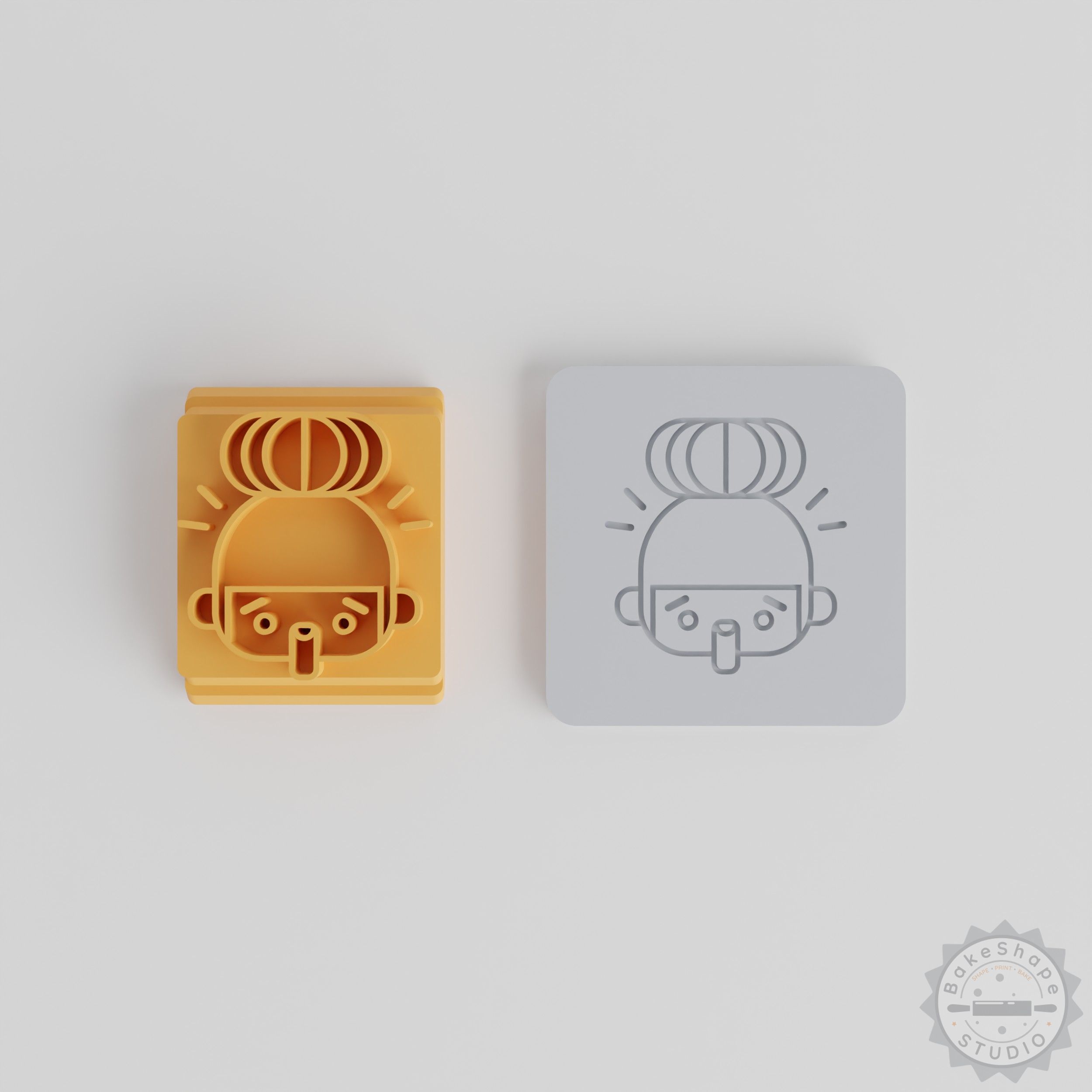 Shocked Face Stamp Tile Set, 5 Sizes 20-40mm, Perfect for Clay, Cookies, Fondant