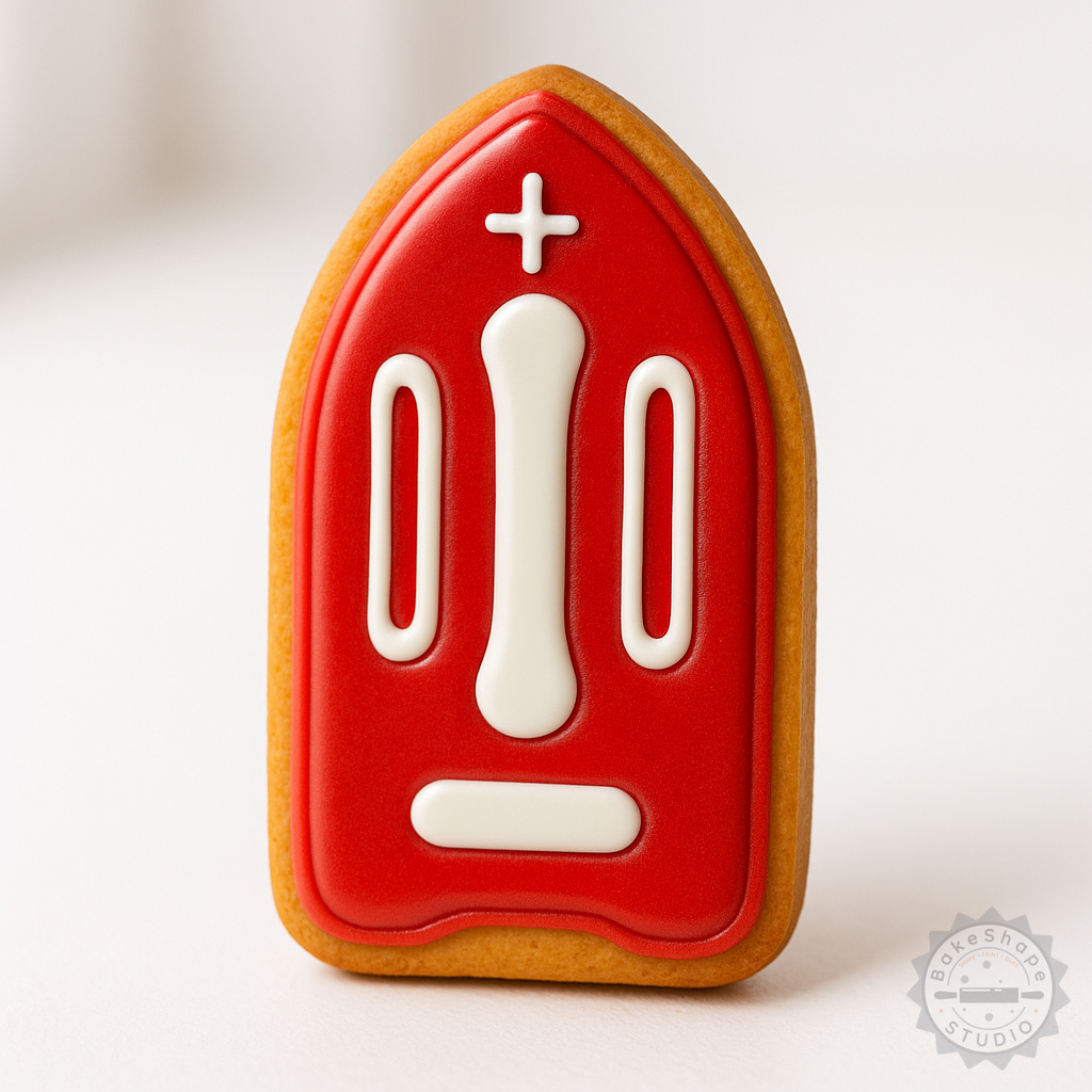Decorated example 1 of Lifeguard Board Cookie Cutter Set, 6-Piece, S/M/L, Perfect for Fondant, Water Rescue Theme Baking