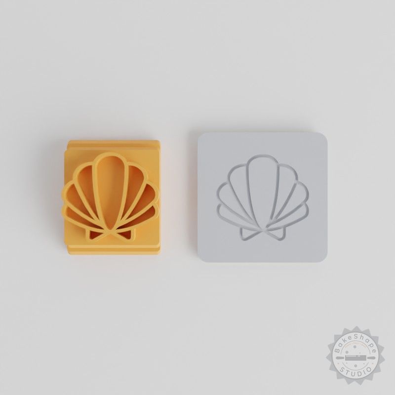 Sea Shell Stamp Tile Set, 5 Sizes Motif, Ideal for Clay, Cookies, Fondant, Soft Materials