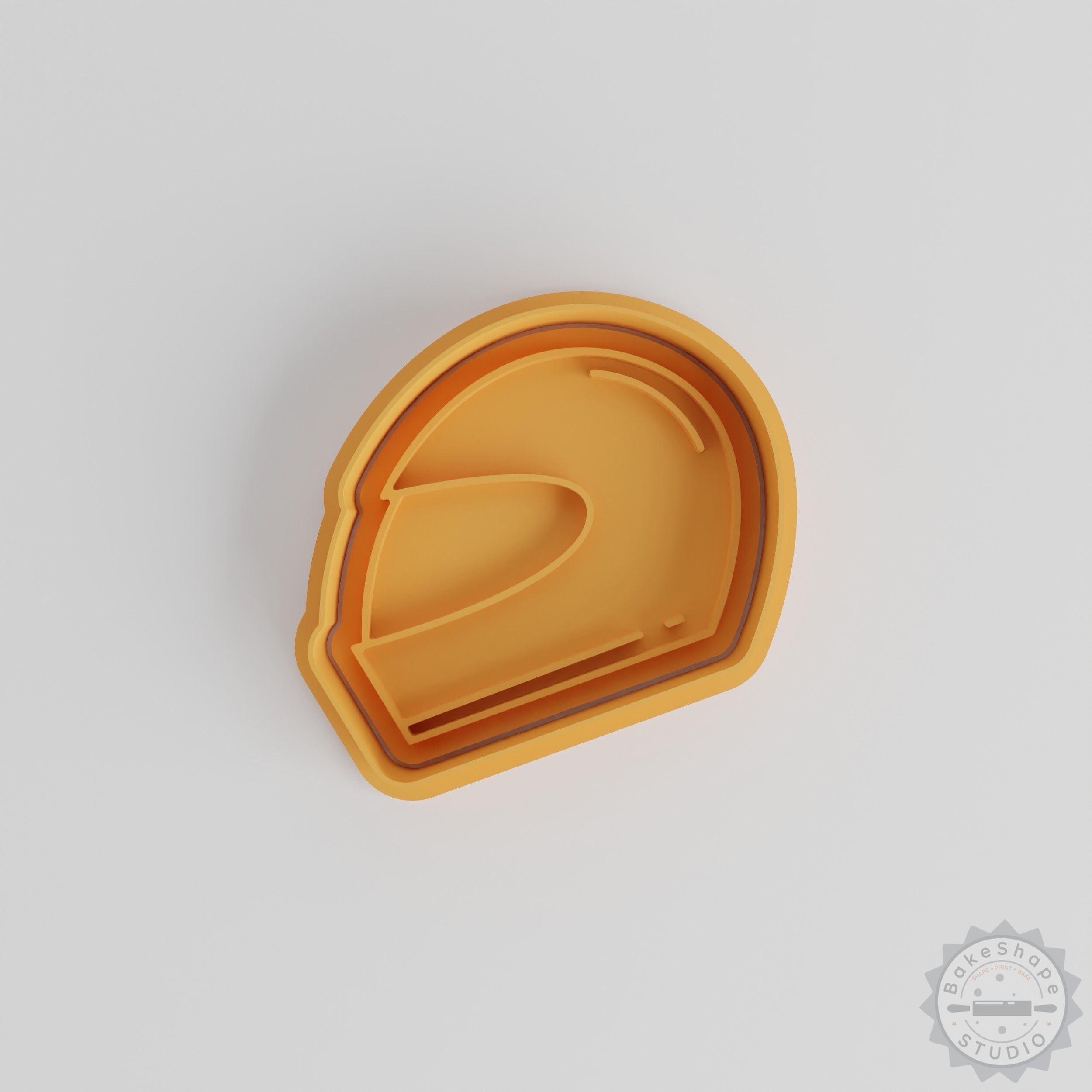 Helmet Cookie Cutter & Stamp Set, 6 Pc, S/M/L, Perfect for Fondant & Cookie Design