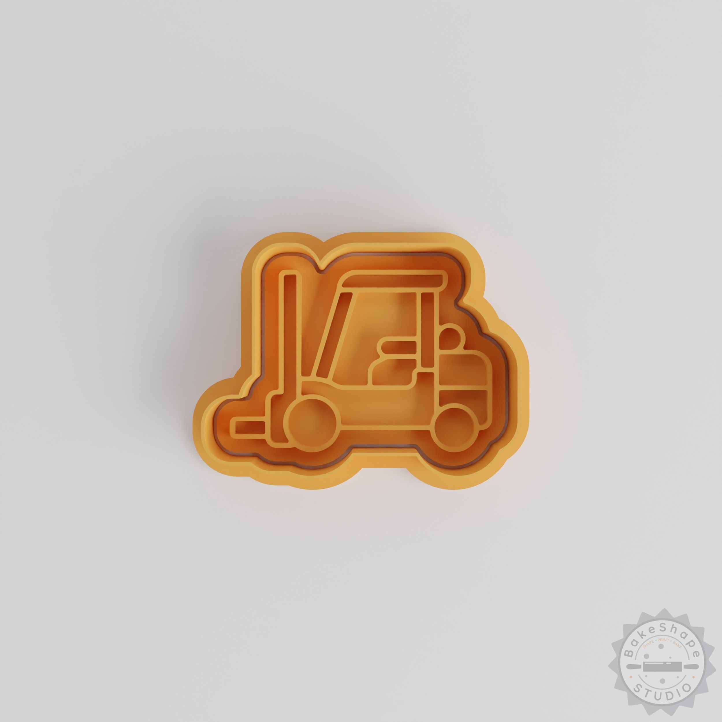 Fork Lift Cookie Cutter & Stamp Set, 6-Piece, S/M/L Sizes, Transportation Theme