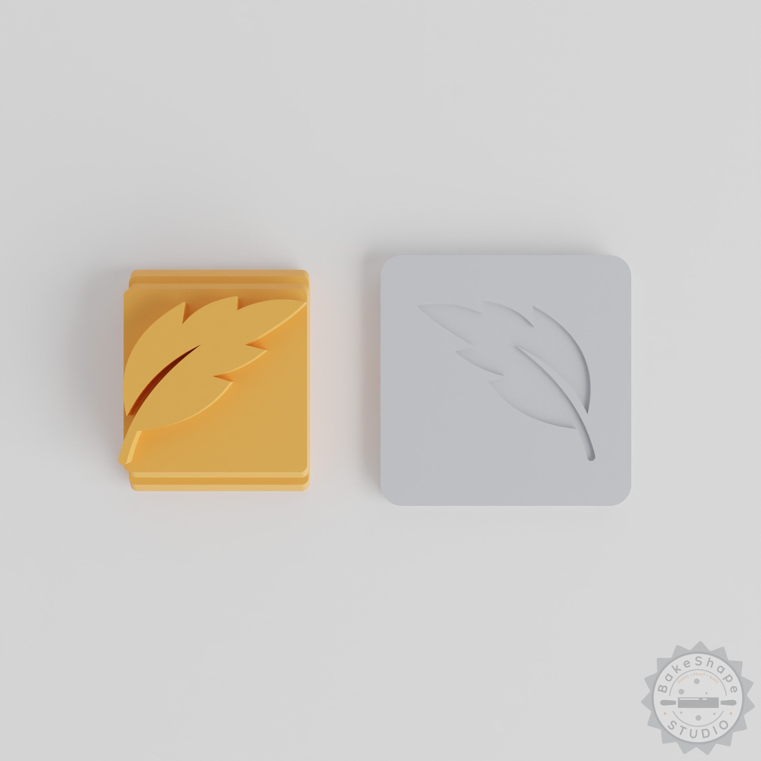 Leaf Stamp Tile Set, 5 Sizes, Ideal for Clay, Fondant, Cookies, Nature Motif