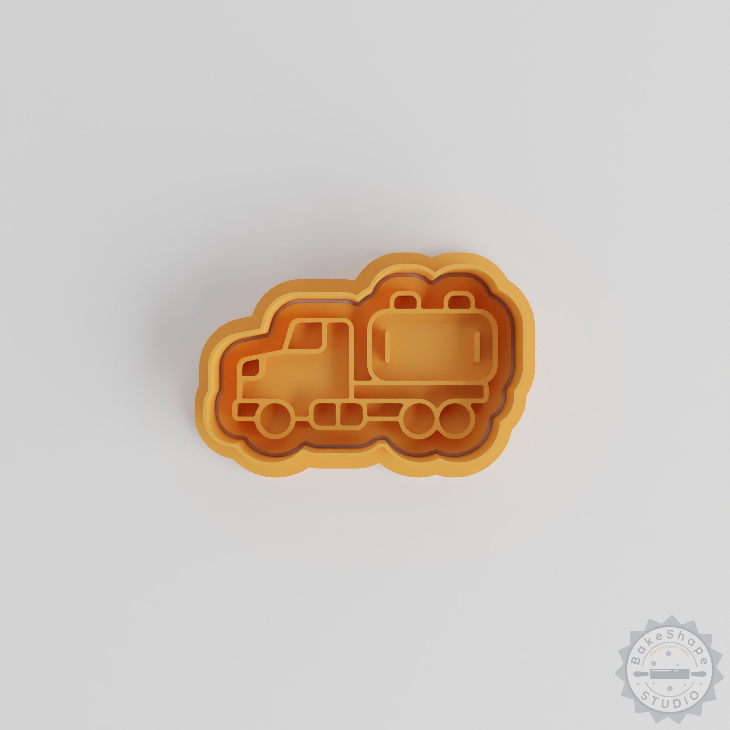 Gas Tanker Shaped Cookie Cutter & Stamp Set, 3 Sizes, Perfect for Fondant, 6 Piece Pack