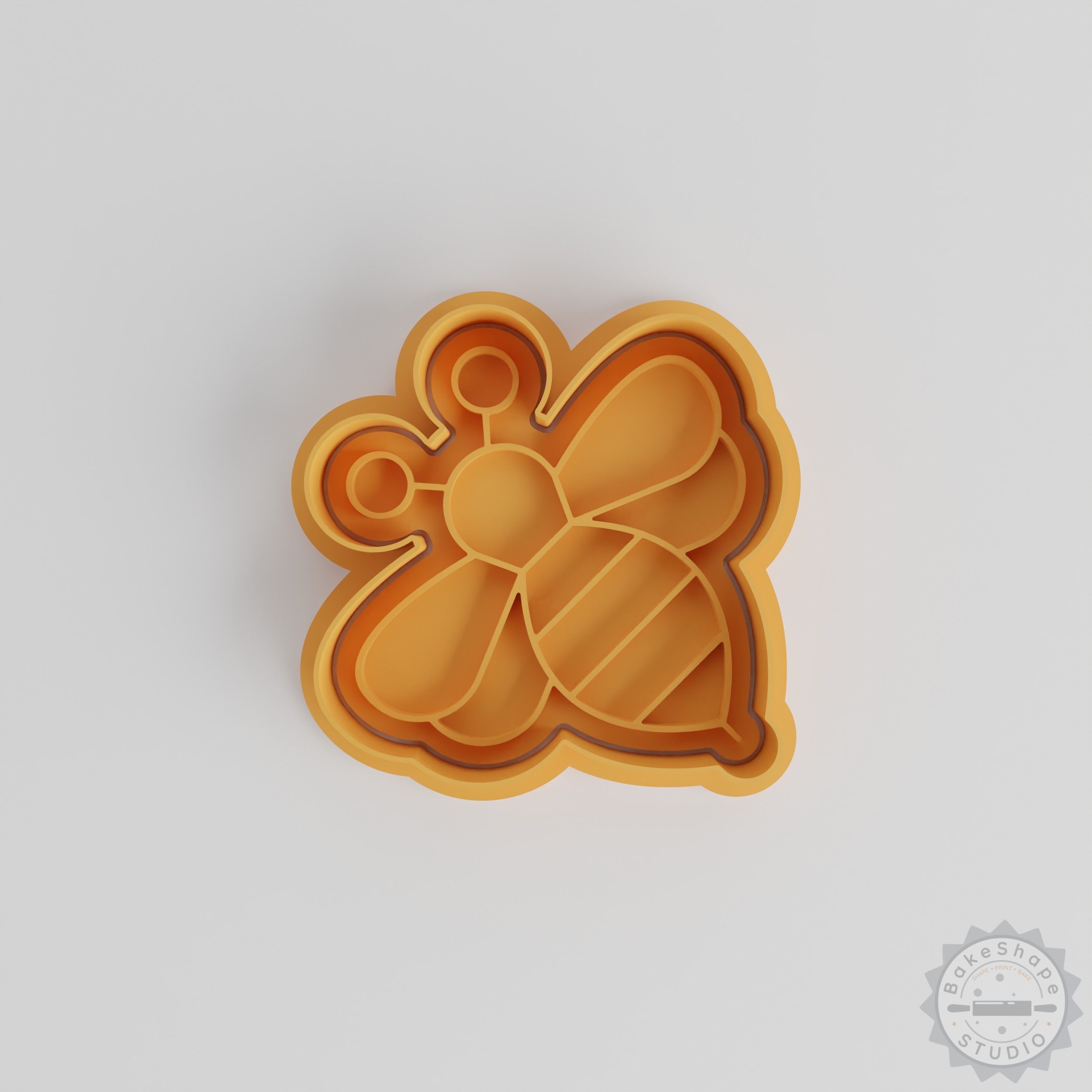 Bee Shape Cutter and Stamp Set, 6-Piece Cookie and Fondant Tool in 3 Sizes (S/M/L)
