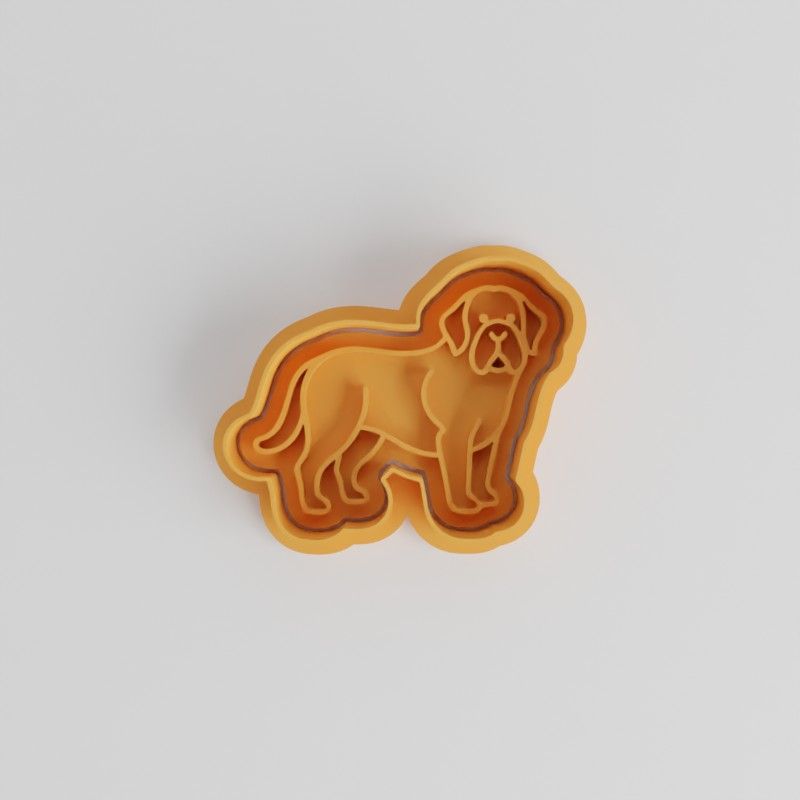 Saint Bernard Cookie Cutter Stamp Set, 6 Piece, S/M/L Sizes, Ideal for Cookies & Fondant, Dog Breed, Animal Baking Tools