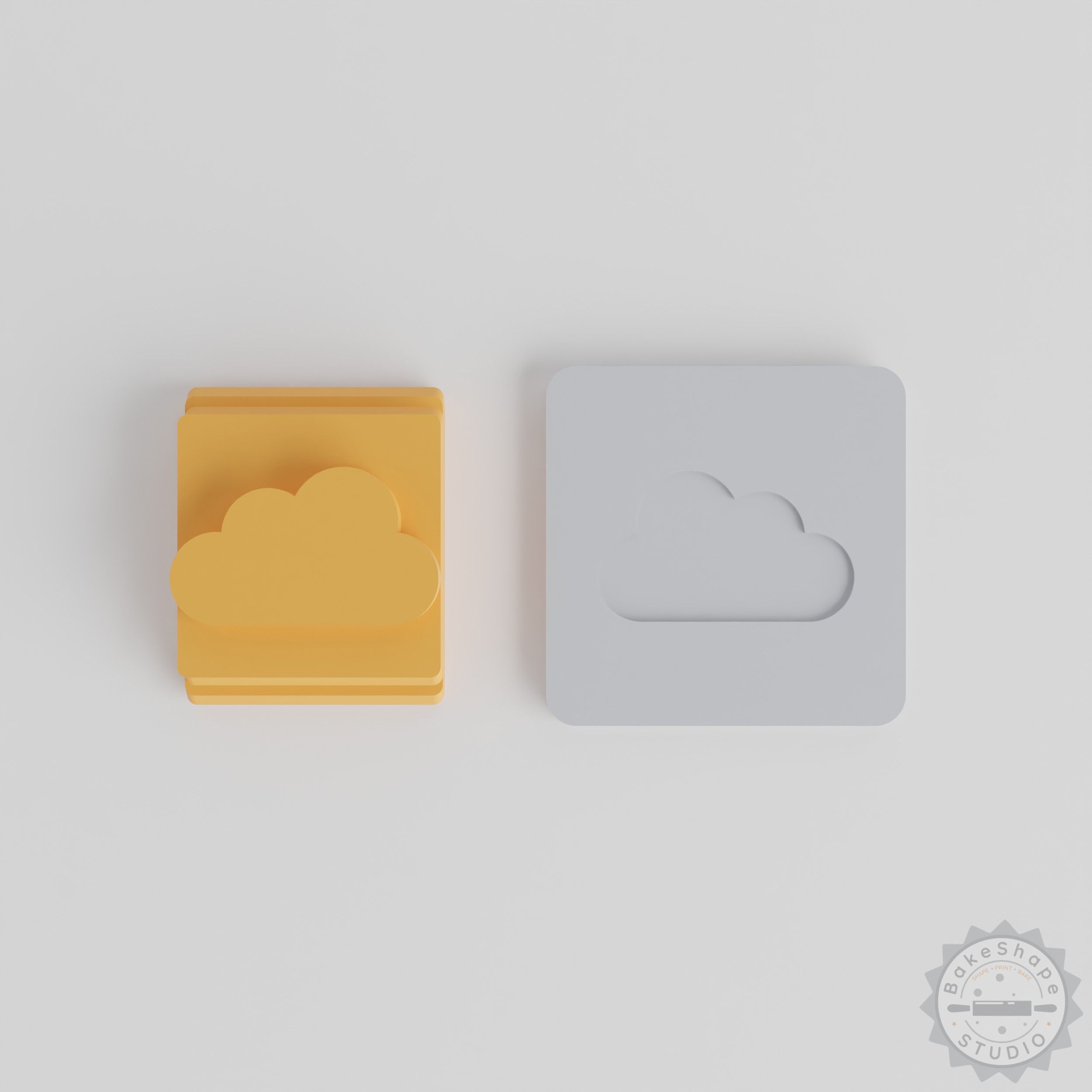 Cloud Stamp Tile Set, 5 Sizes for Clay, Cookies, Fondant, Weather, Forecast Designs