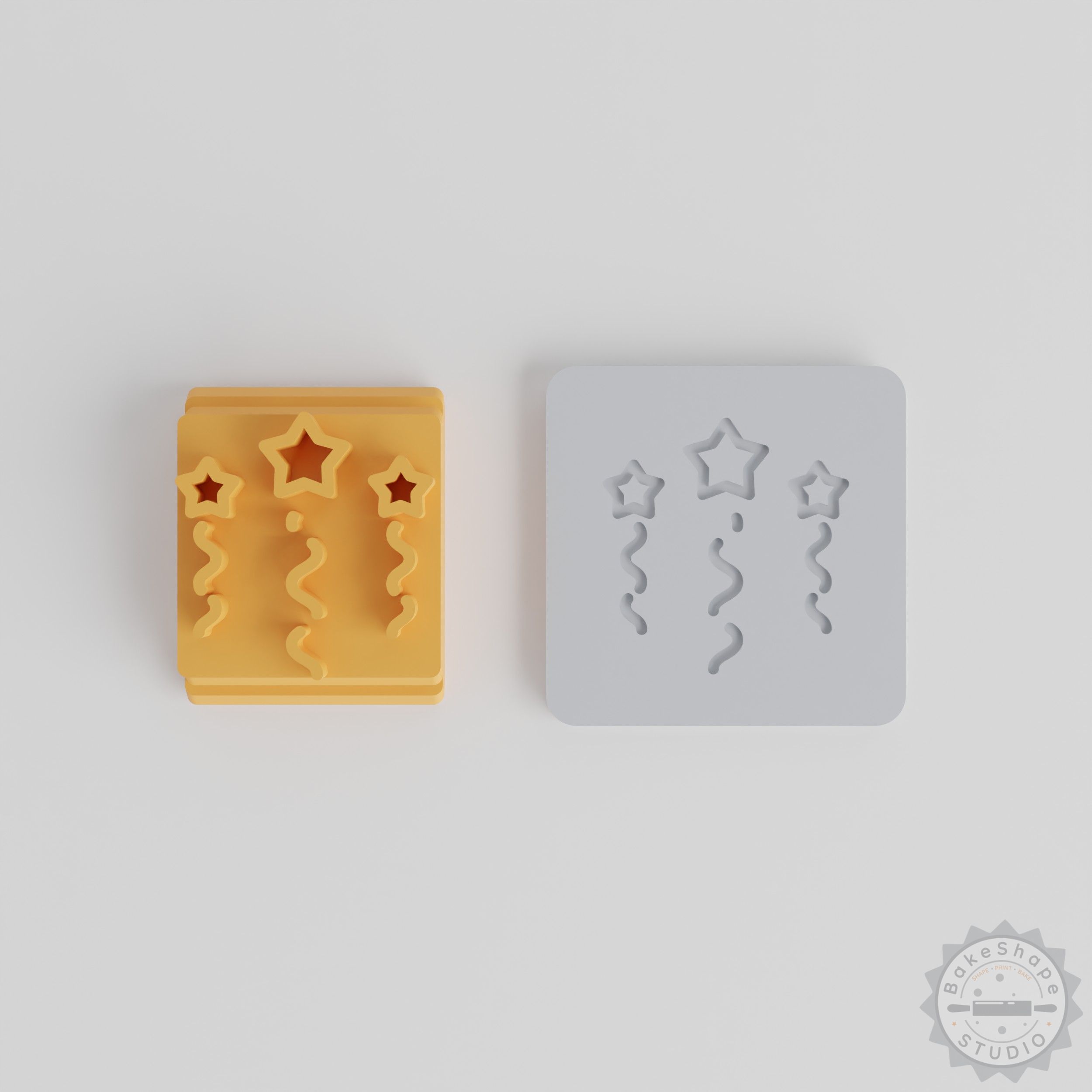 Fireworks Stamp Tile Set, 5 Piece, Holiday Light Motifs for Clay, Cookies, Fondant